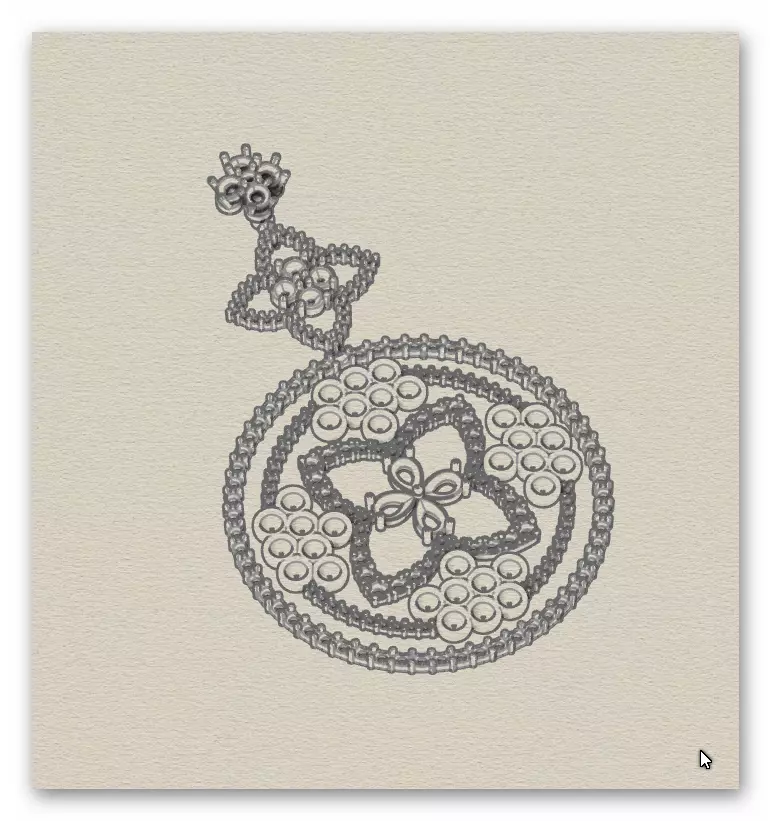 pear and round jewelry pendant 3D print model_7