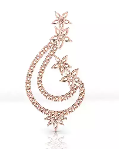 pear and round full jewelry earring