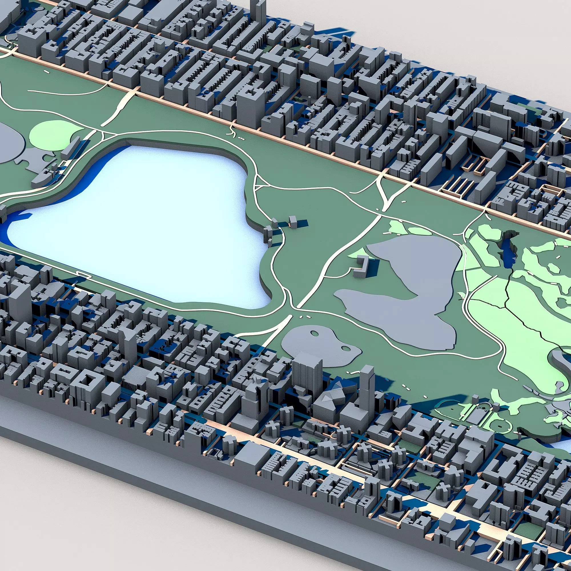 Central Park New York Manhattan Urban Landscape NYC Park 3D model_8