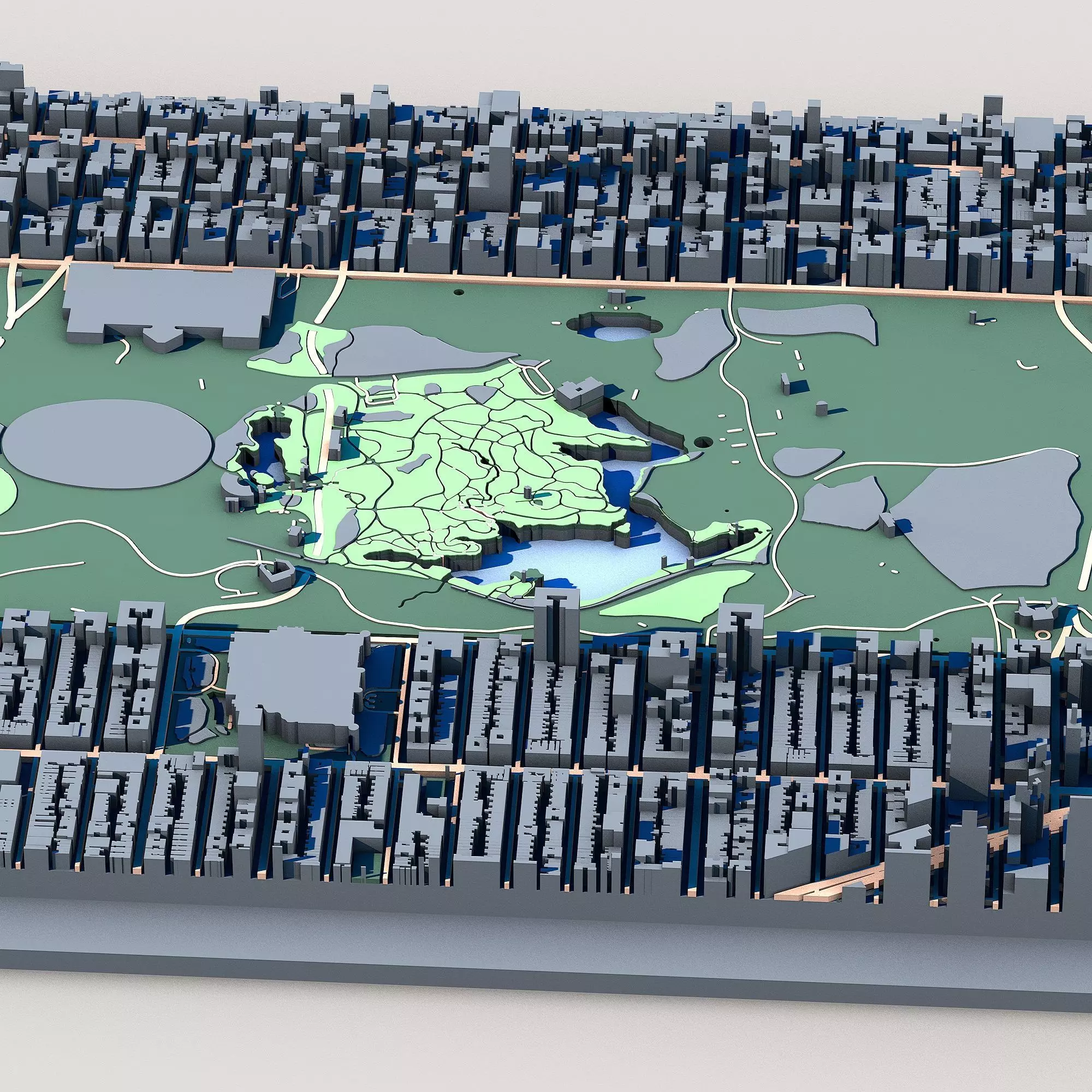 Central Park New York Manhattan Urban Landscape NYC Park 3D model_4