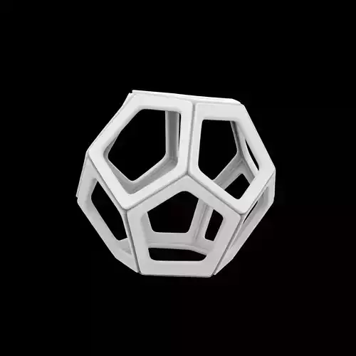 Dodecahedron Lamp Frame 3D Print Model