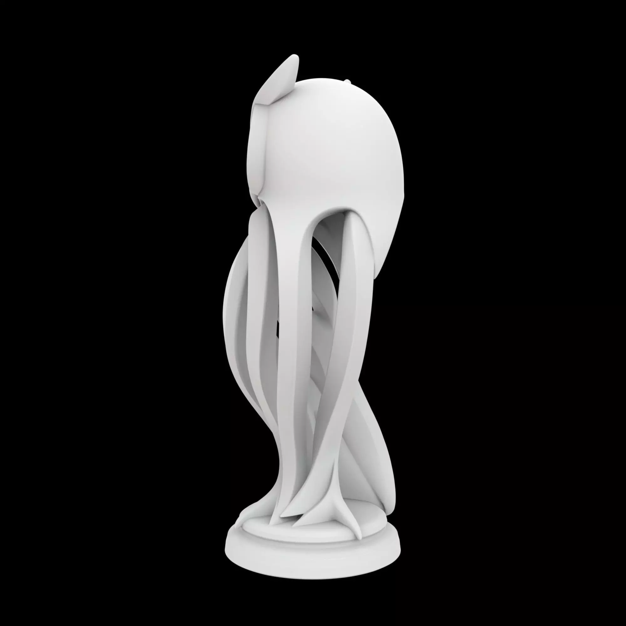 Elegant Owl Sculpture 3D Print Model 3D print model_2