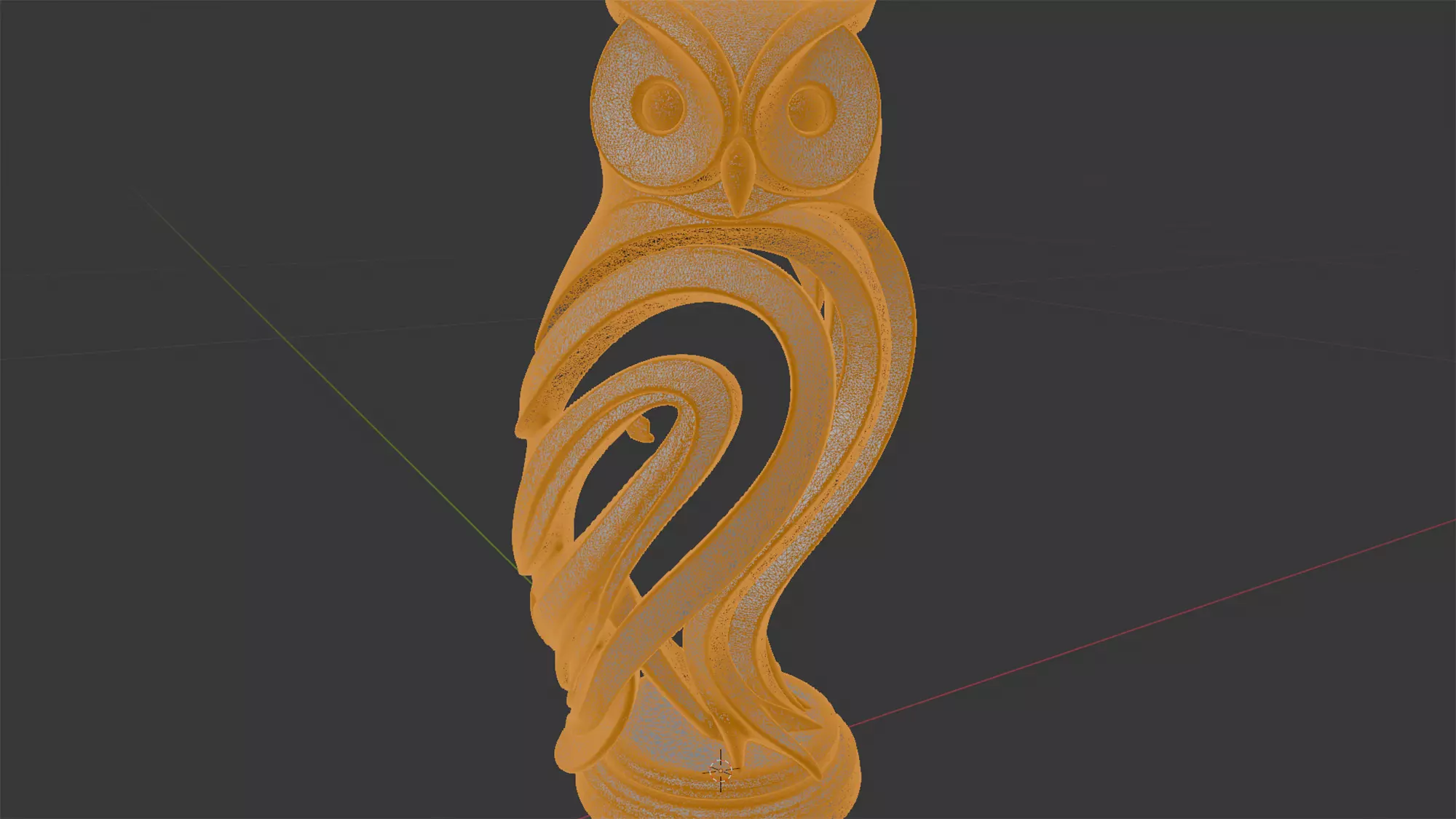 Elegant Owl Sculpture 3D Print Model 3D print model_7