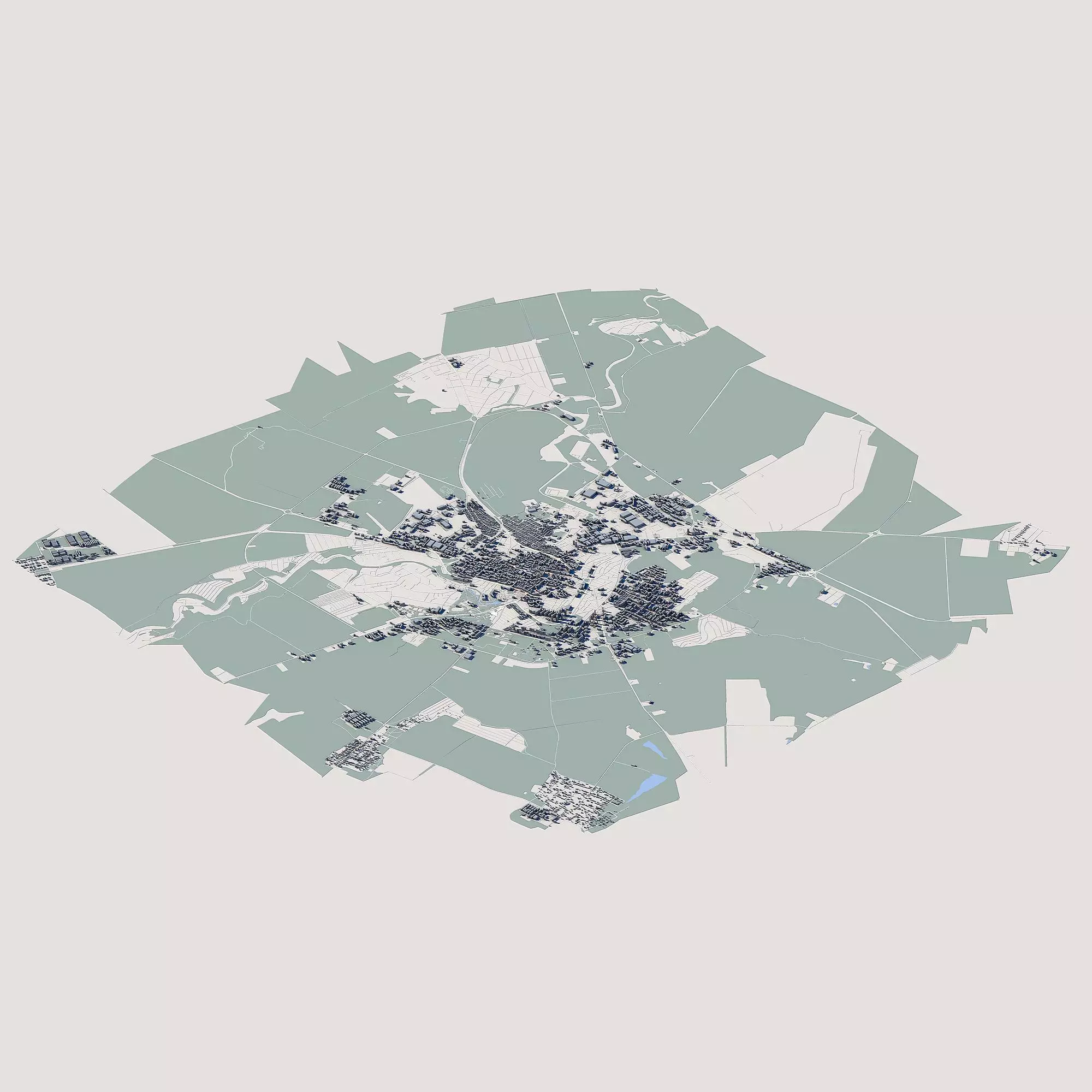 Dobrich Cityscape Bulgarian Urban Landscape 3D model_1