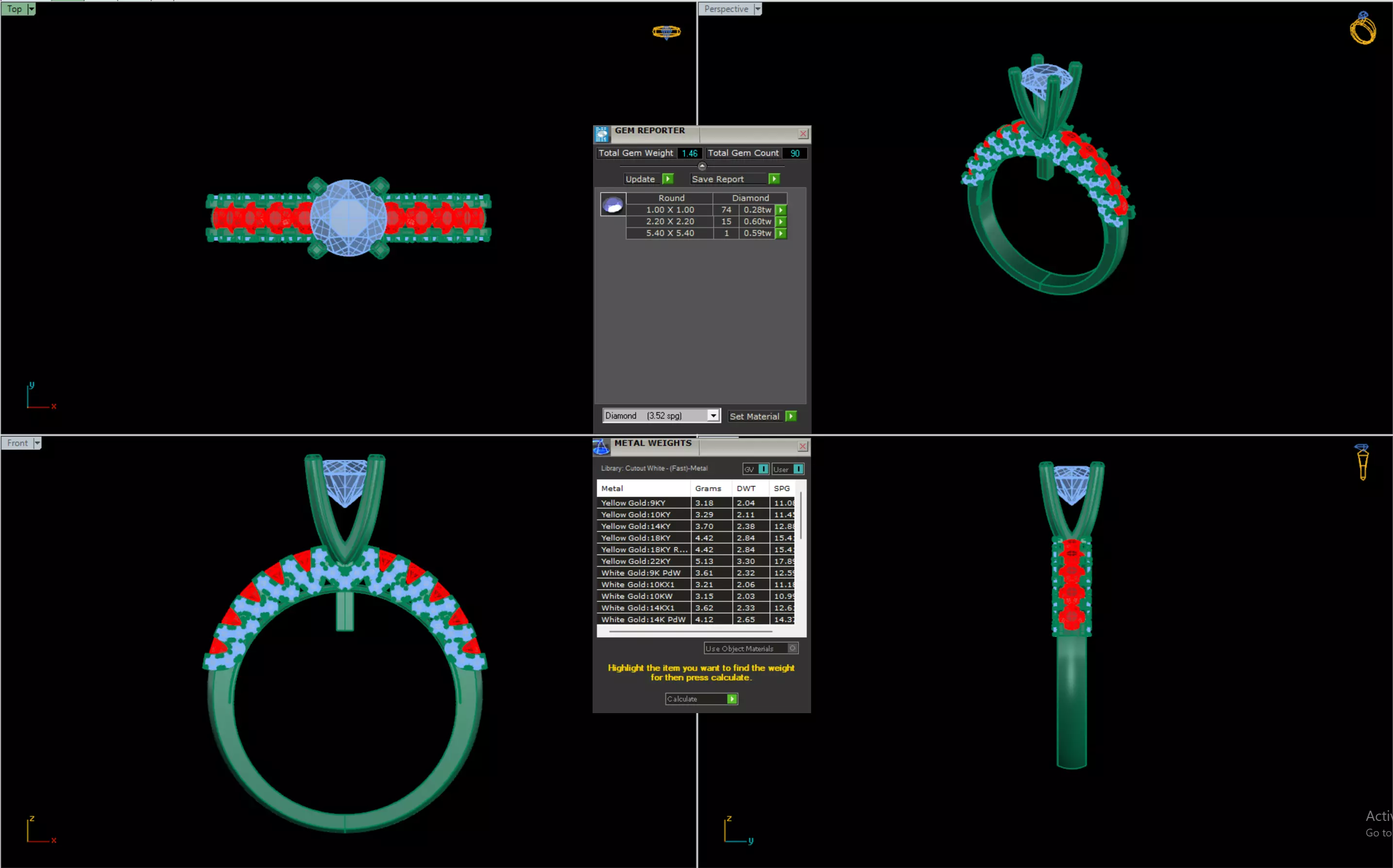 The Marquise Vine Diamond Ring 3D print model_1
