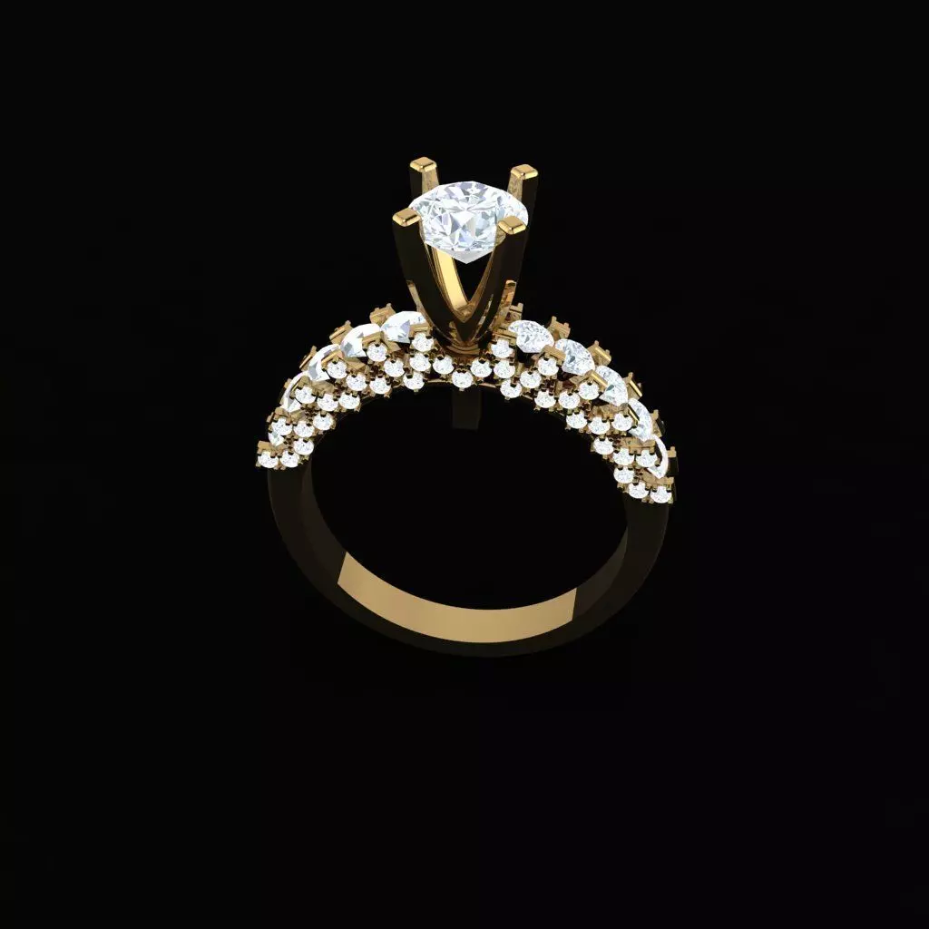 The Marquise Vine Diamond Ring 3D print model_0