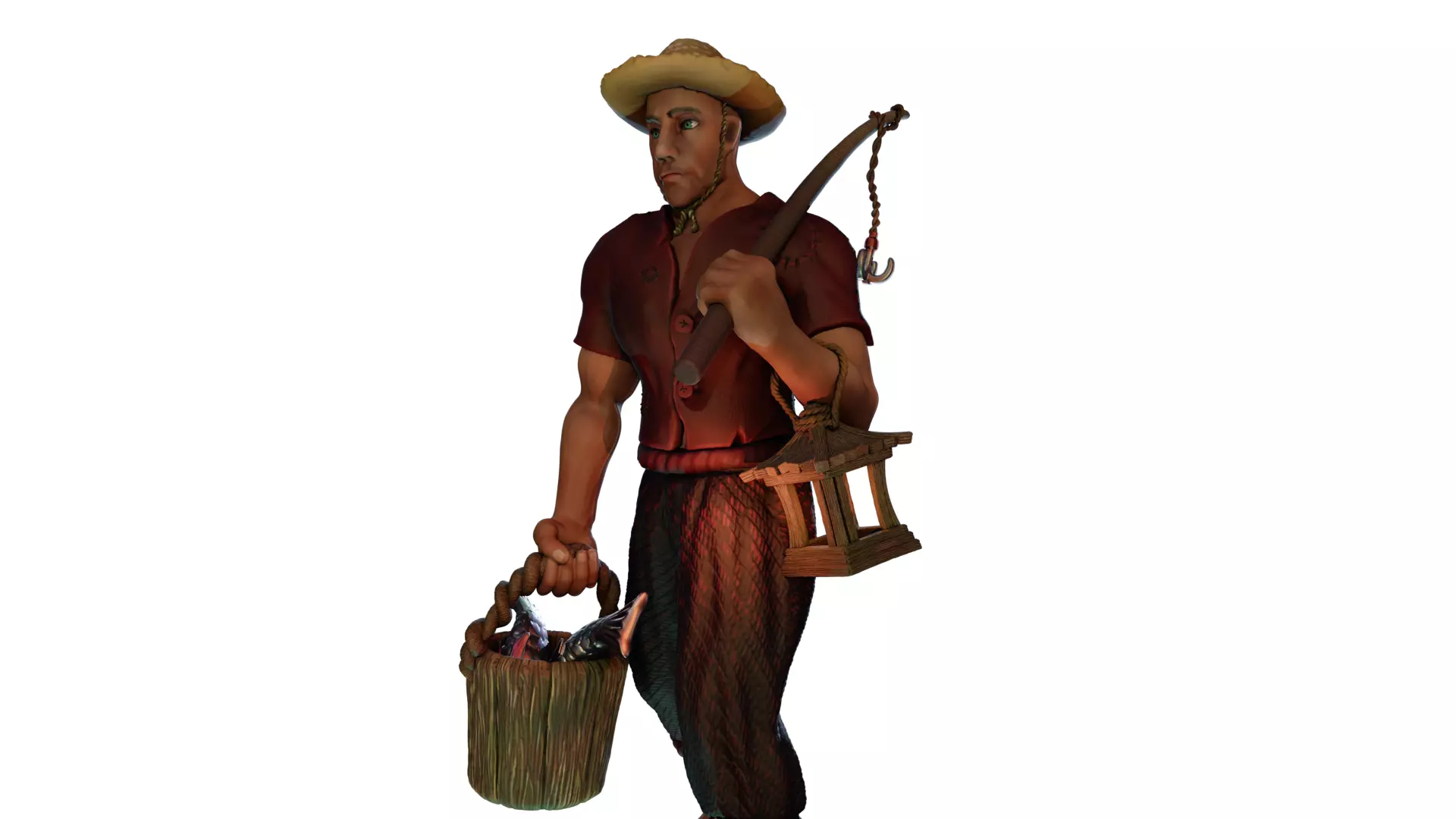bren the fisherman 3D print model_2