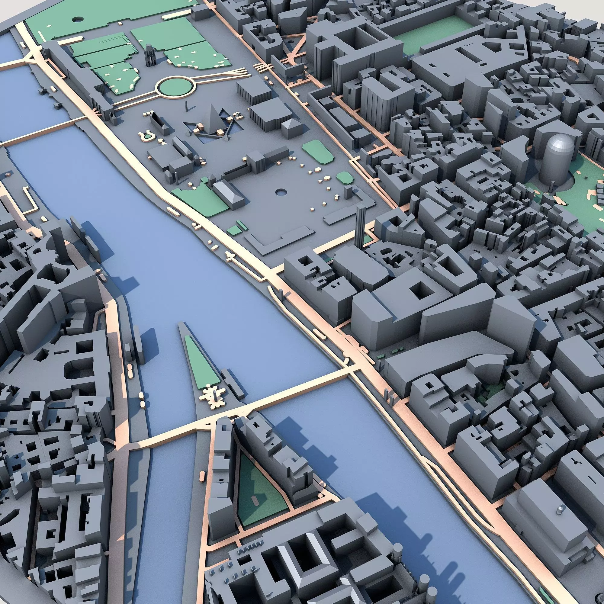 Louvre Museum Paris Iconic French Architecture  3D model_1