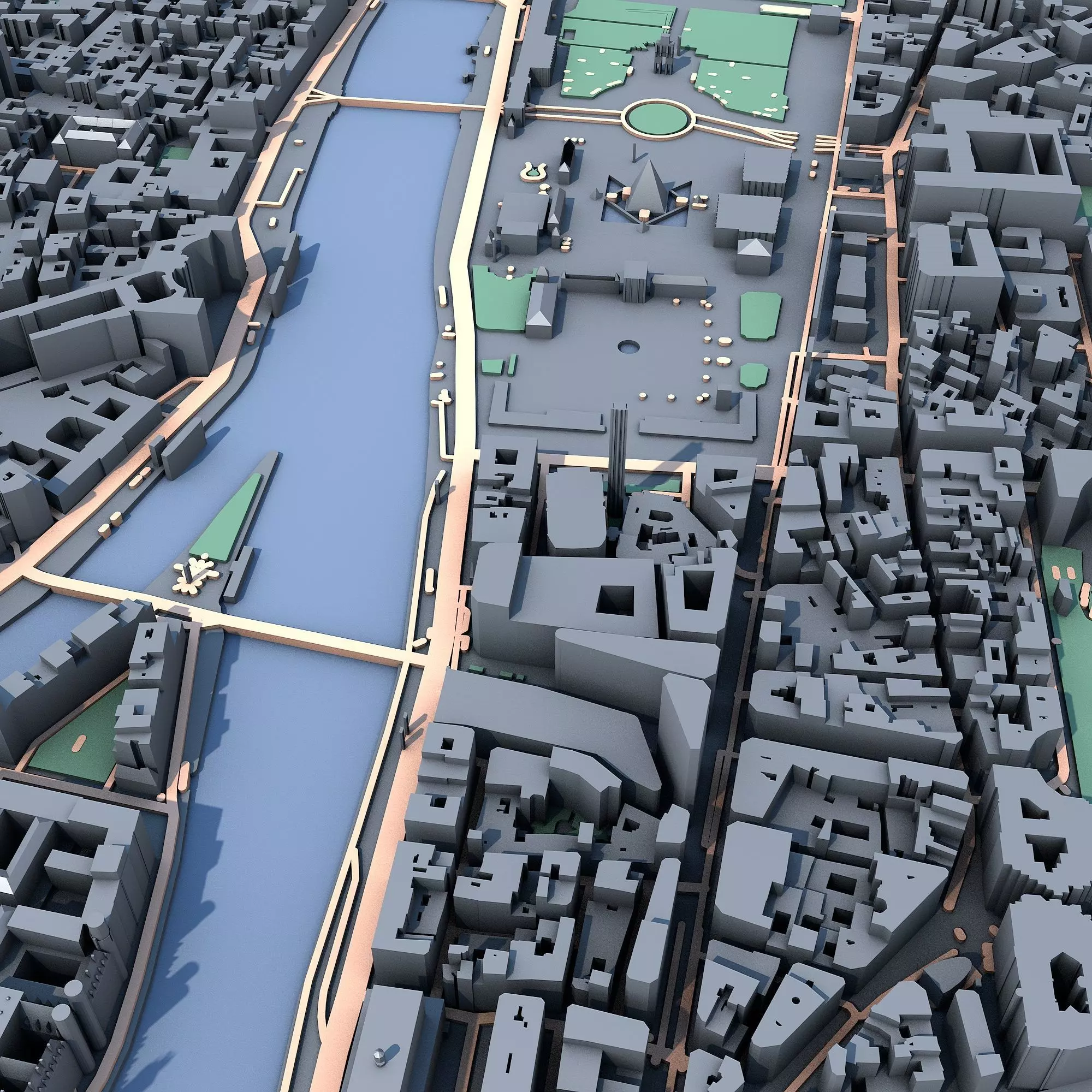 Louvre Museum Paris Iconic French Architecture  3D model_2