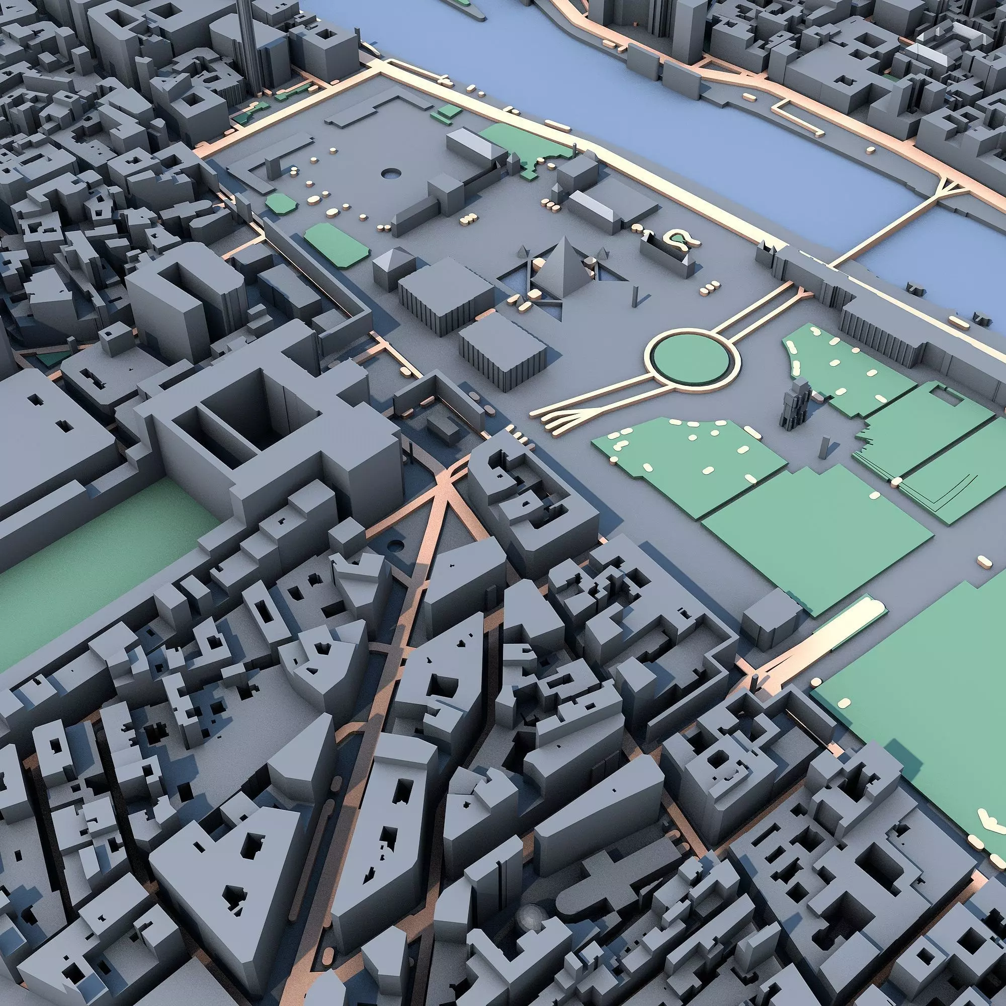 Louvre Museum Paris Iconic French Architecture  3D model_4