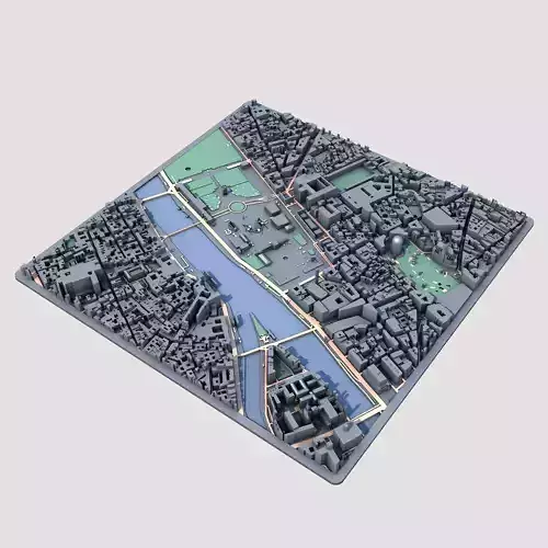 Louvre Museum Paris Iconic French Architecture  3D model