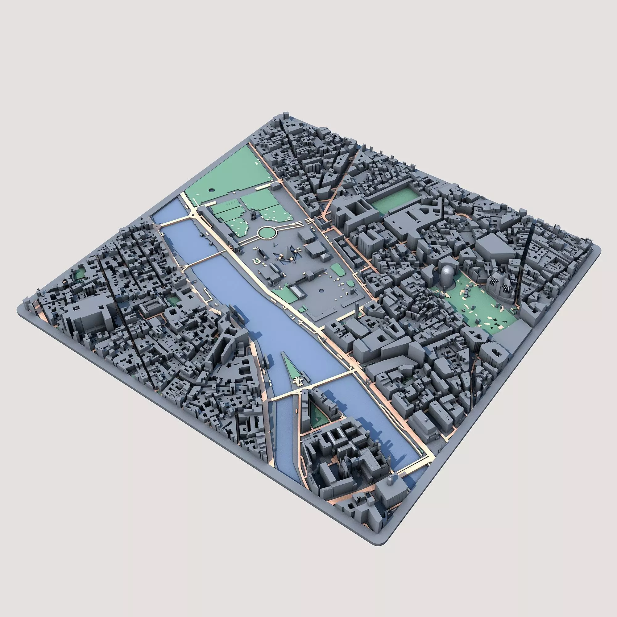 Louvre Museum Paris Iconic French Architecture  3D model_0