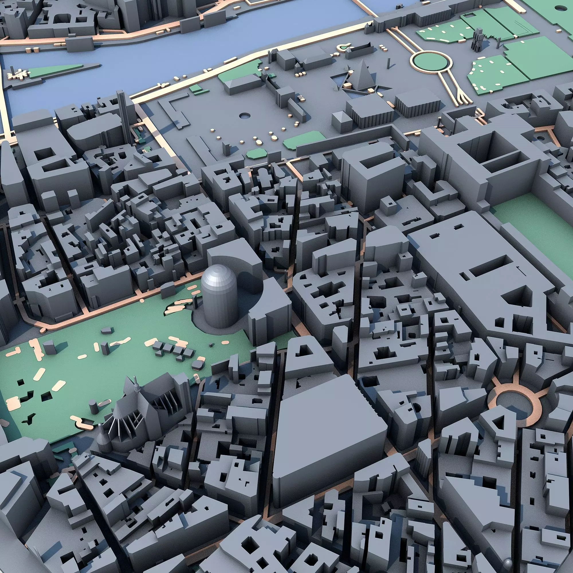 Louvre Museum Paris Iconic French Architecture  3D model_3