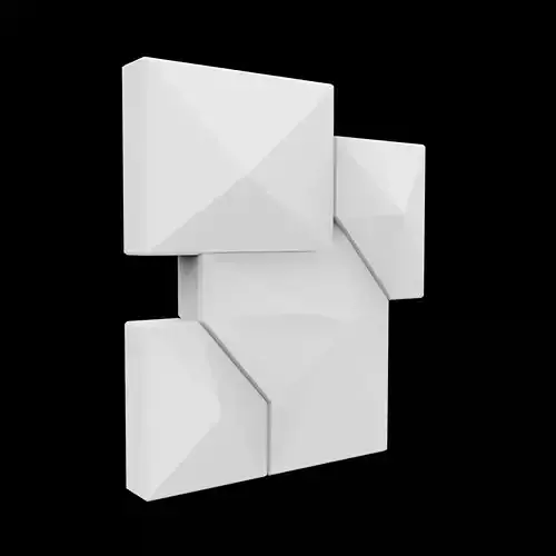 Geometric Wall Art Panel 3D Print Model