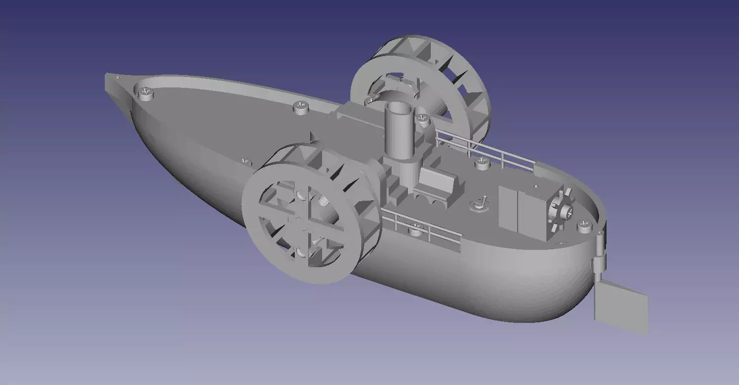 Electric powered steamer 3D print model_4
