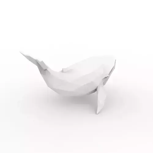 Geometric Whale Sculpture 3D Print Model