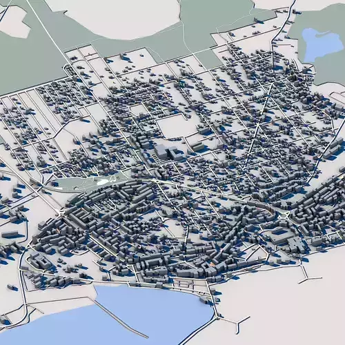 Mangalia Cityscape Romanian Black Sea Coast 3D model
