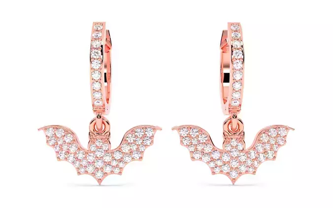 Halloween Bat Earrings 3dm stl renders details 3D print model Halloween Bat Earrings 3dm stl renders details 3D print model