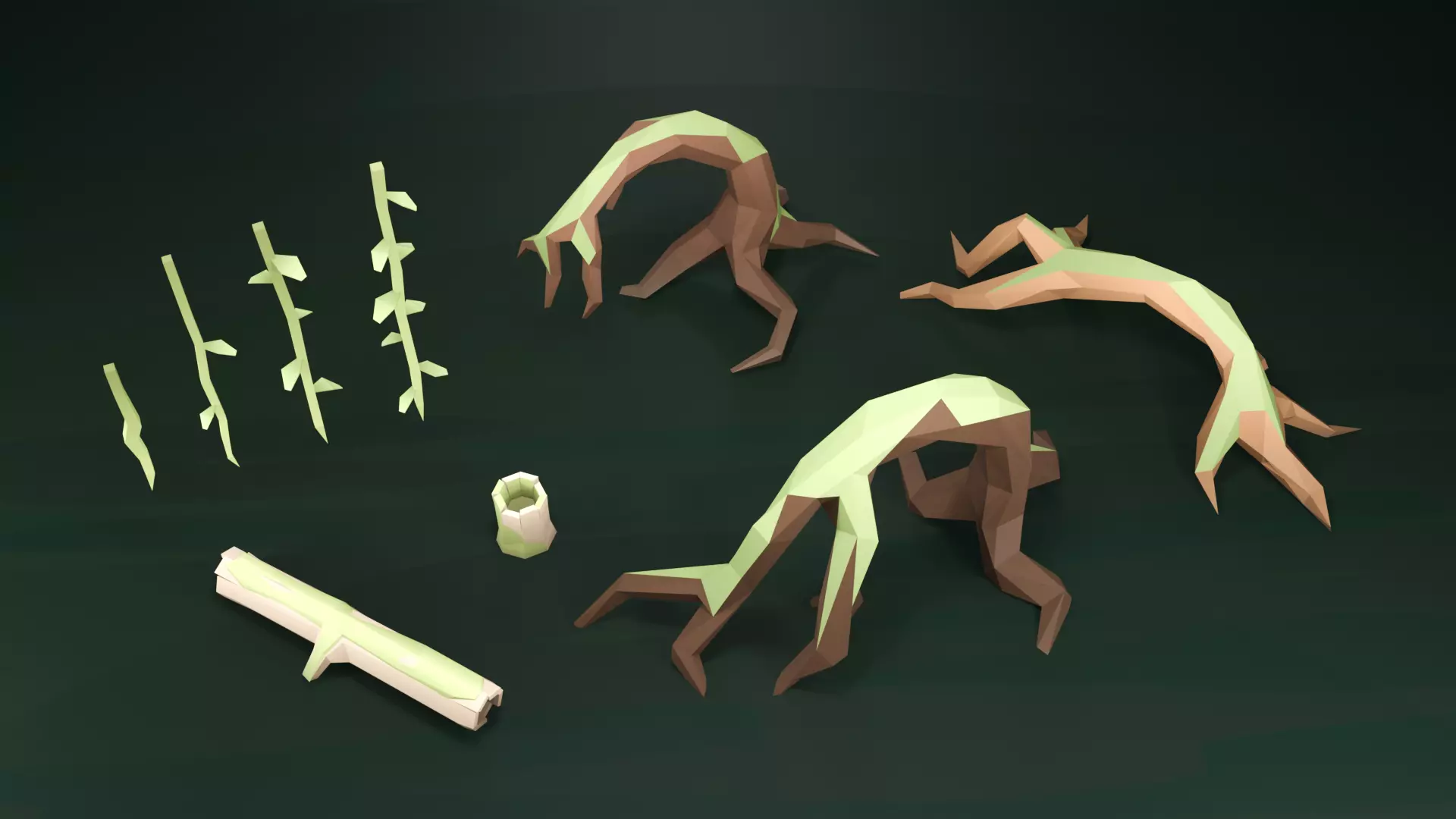 Low Poly Swamp Environment Pack Low-poly 3D model_10