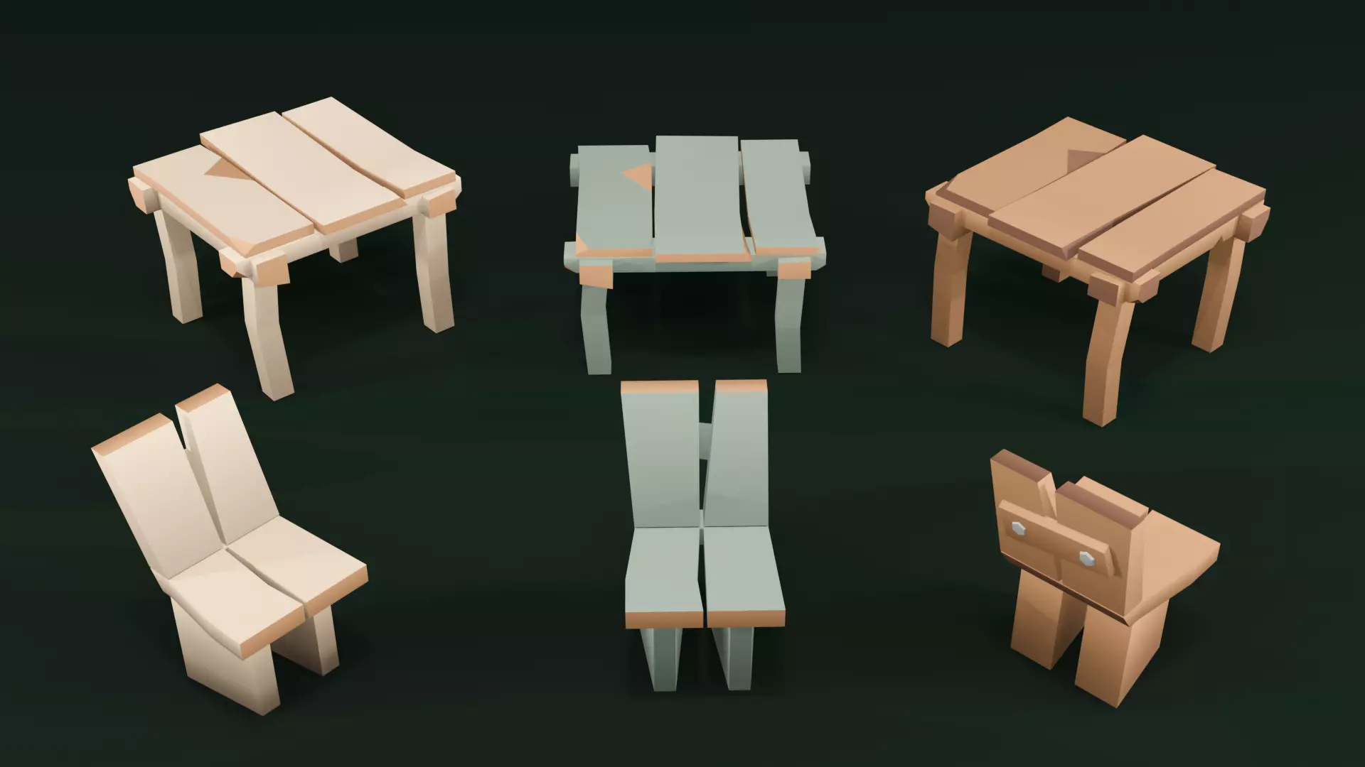 Low Poly Swamp Environment Pack Low-poly 3D model_7