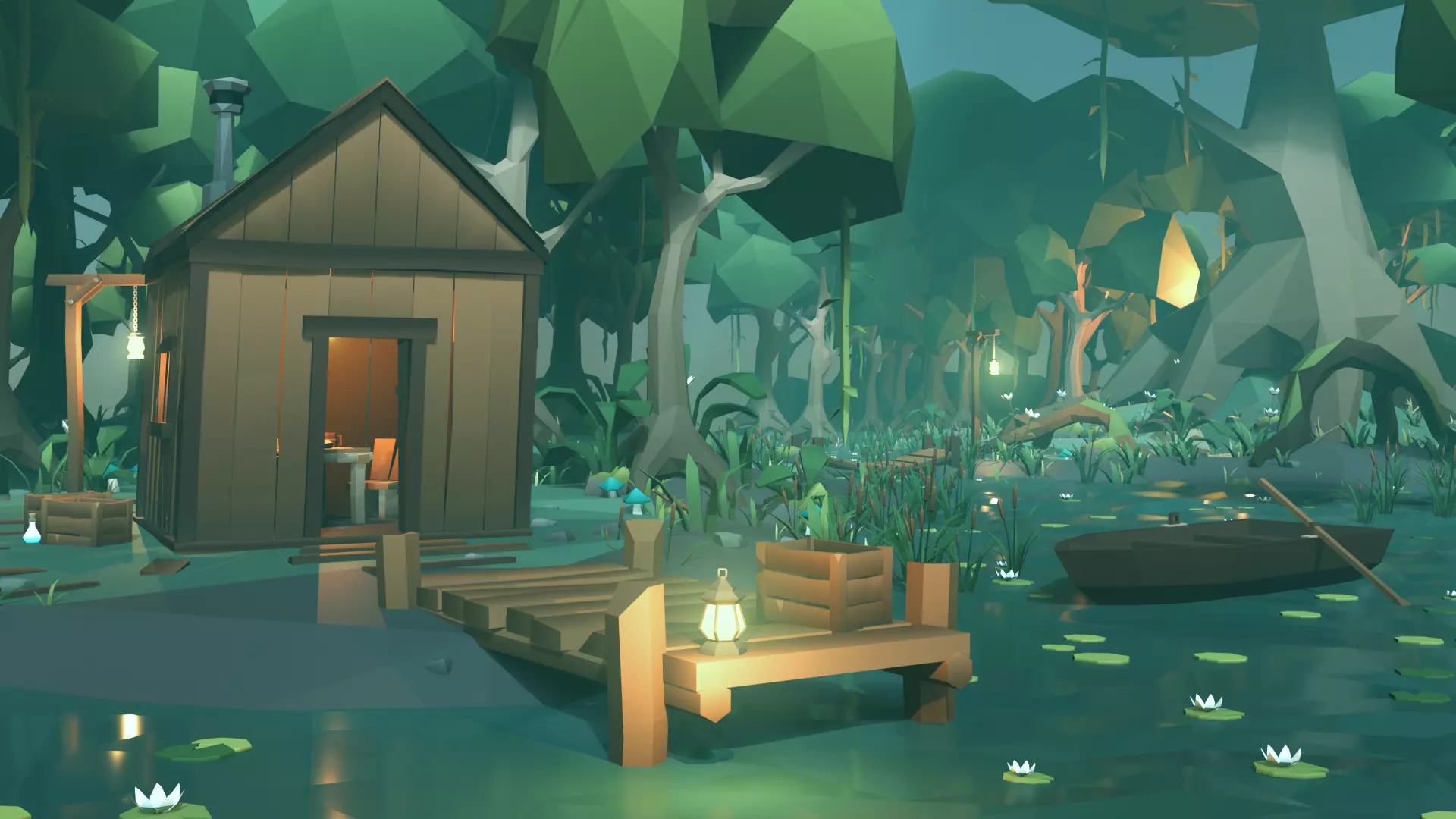 Low Poly Swamp Environment Pack Low-poly 3D model_1