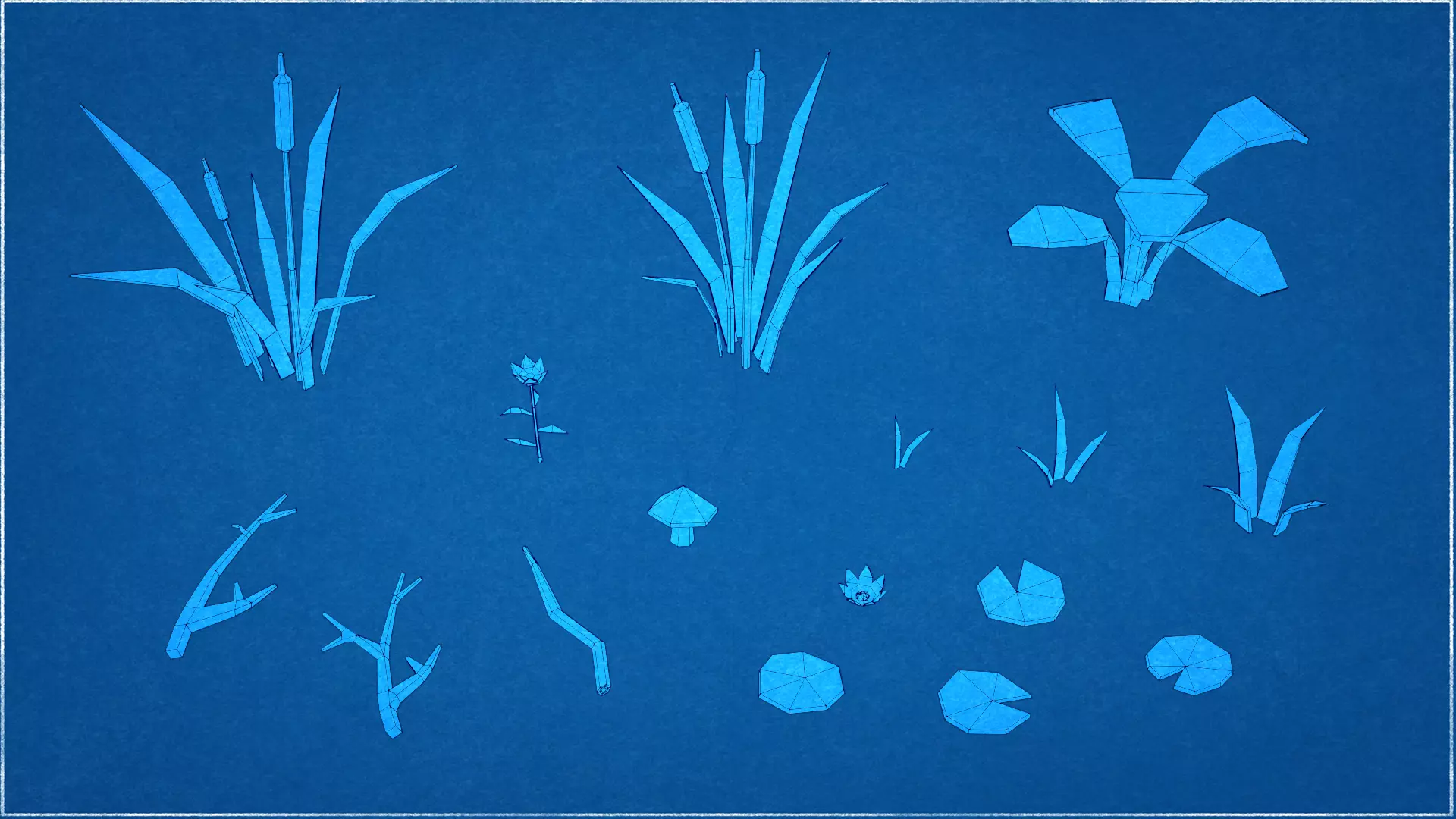 Low Poly Swamp Environment Pack Low-poly 3D model_20