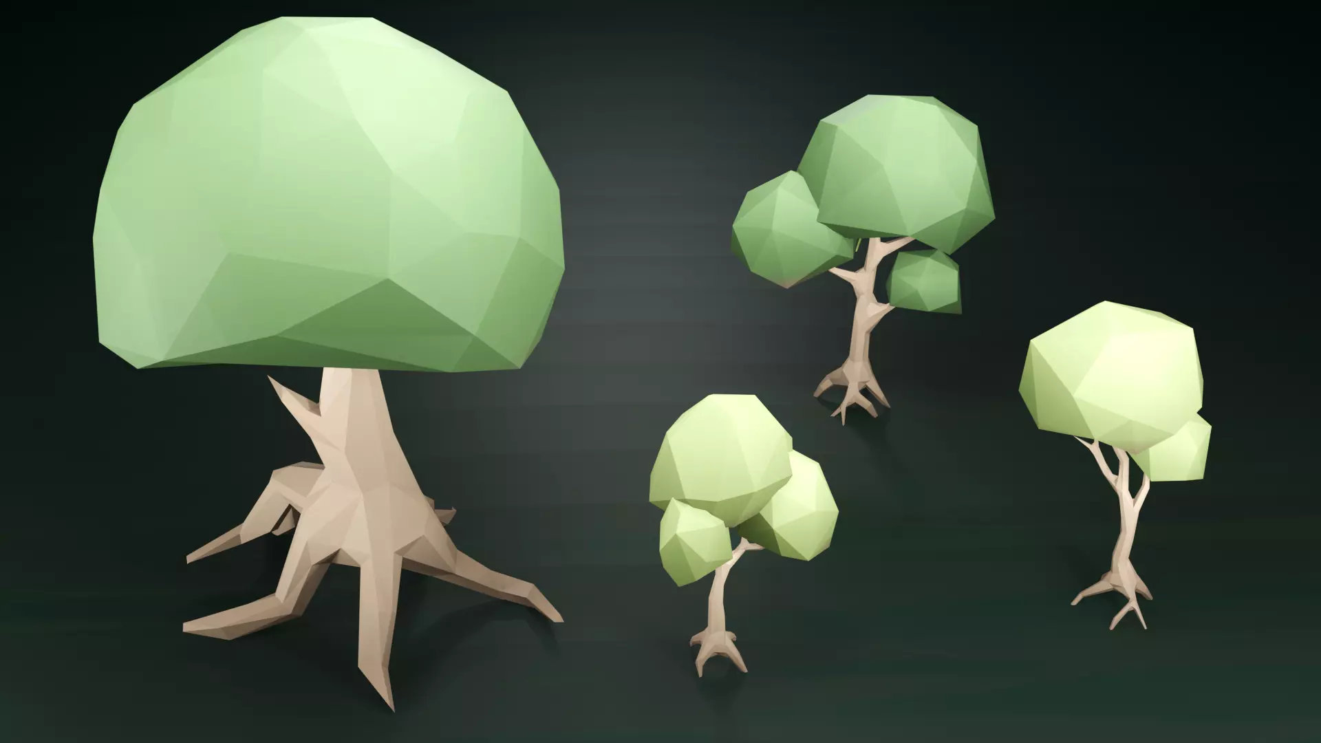 Low Poly Swamp Environment Pack Low-poly 3D model_12