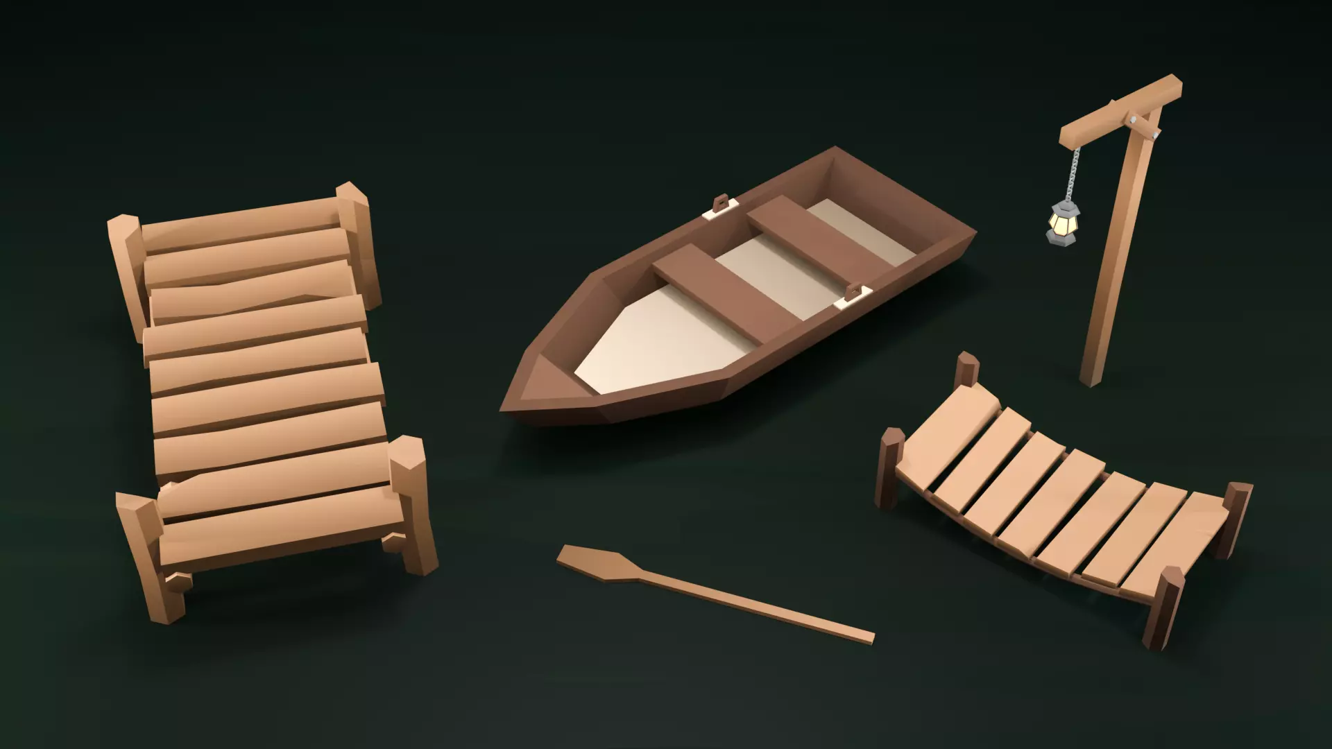 Low Poly Swamp Environment Pack Low-poly 3D model_8