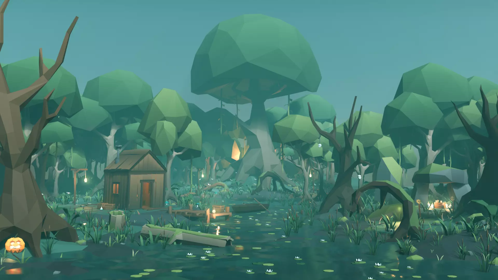 Low Poly Swamp Environment Pack Low-poly 3D model_0