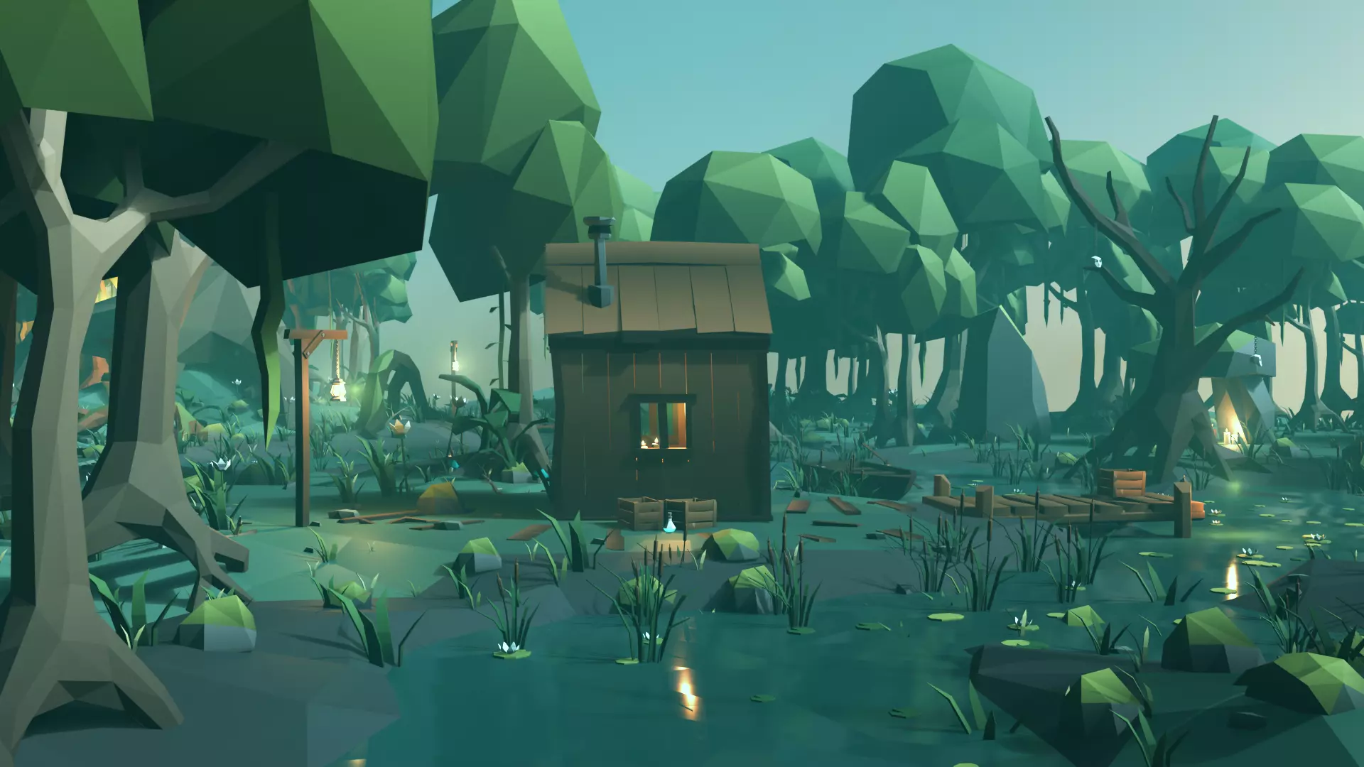 Low Poly Swamp Environment Pack Low-poly 3D model_4