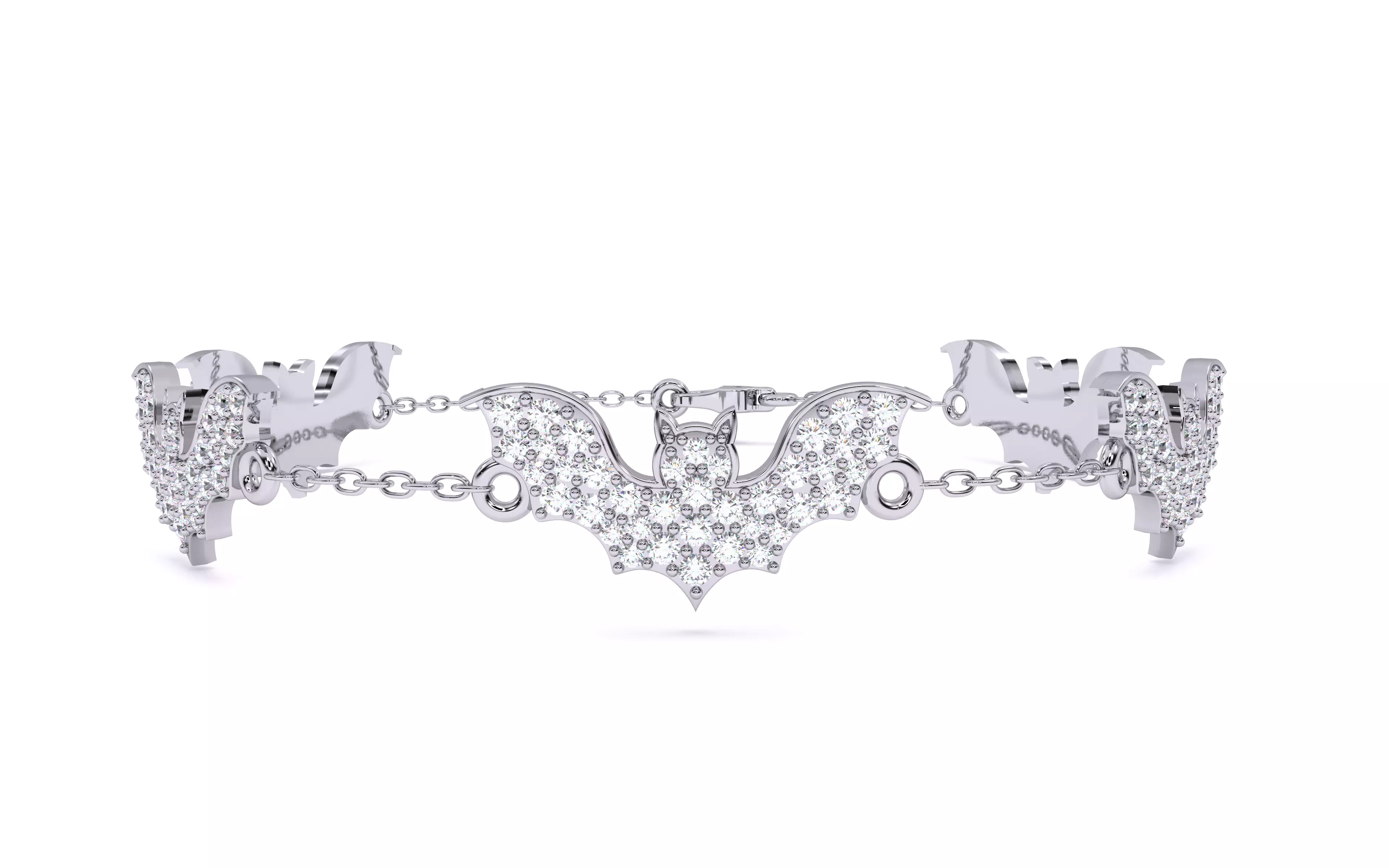 Halloween Bat Bracelet 3dm stl renders details 3D print model_2