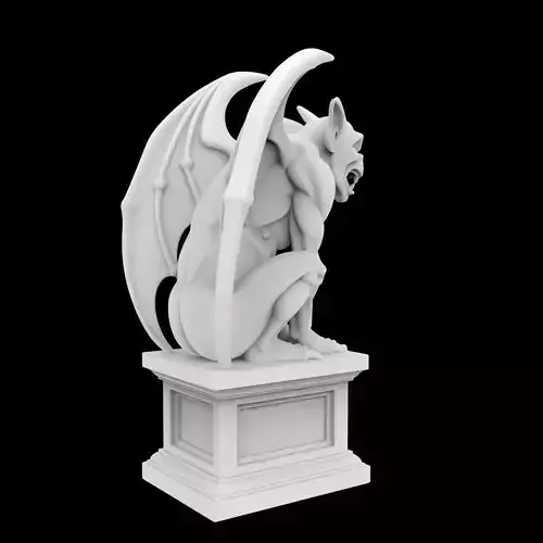 Gothic Gargoyle Statue 3D Print Model 3D print model