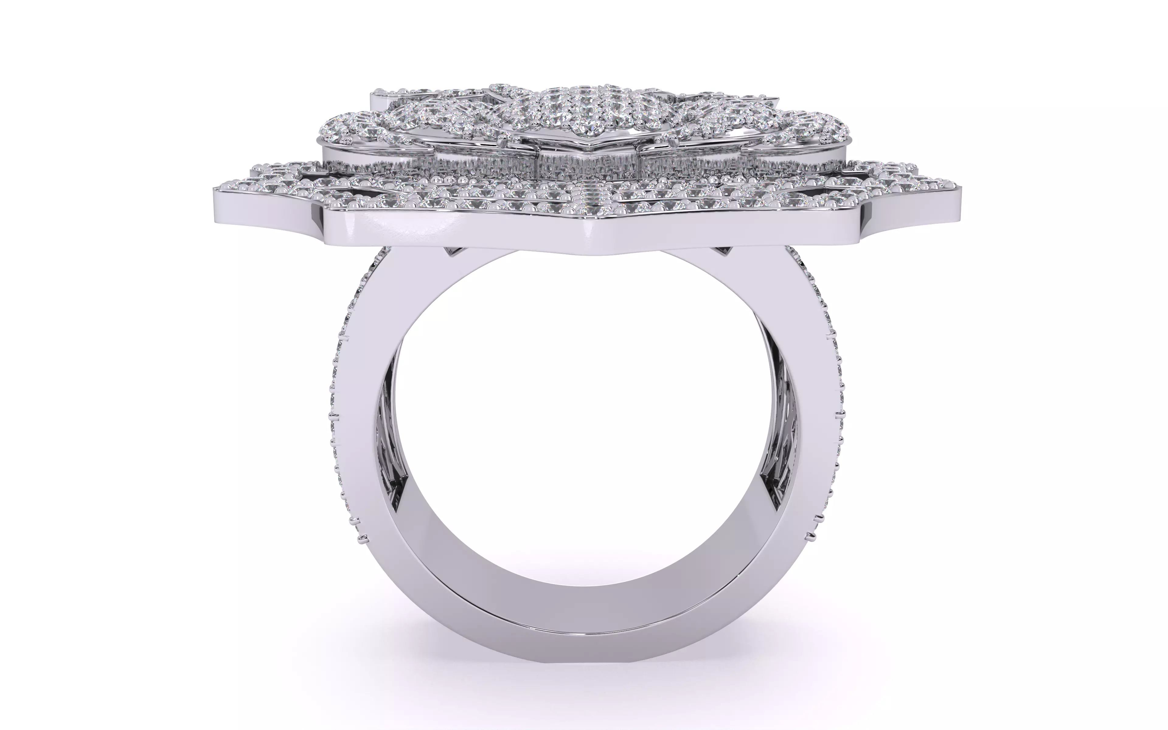 Halloween Pumpkin on Spider Web Ring 3D print model_21