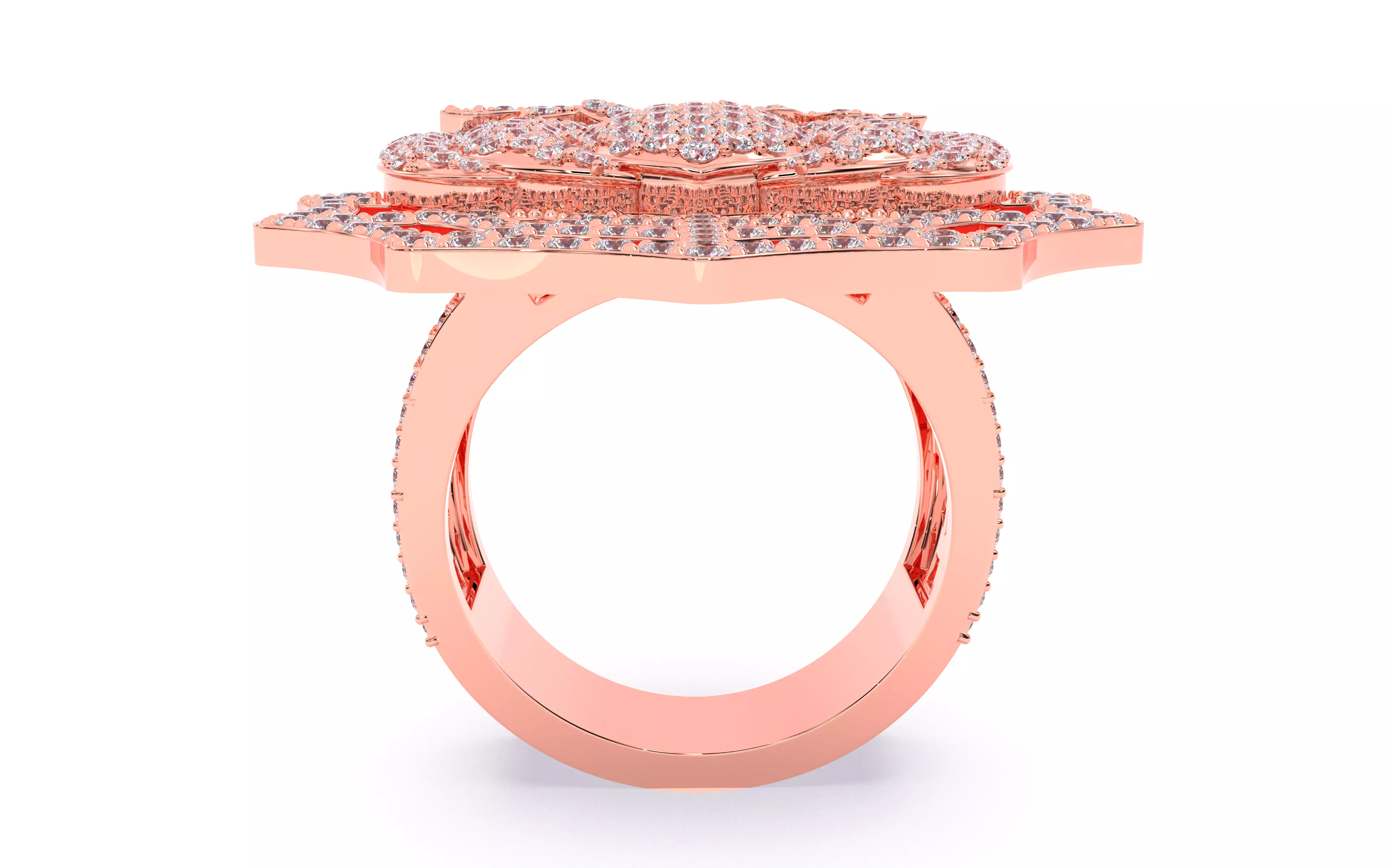 Halloween Pumpkin on Spider Web Ring 3D print model_18