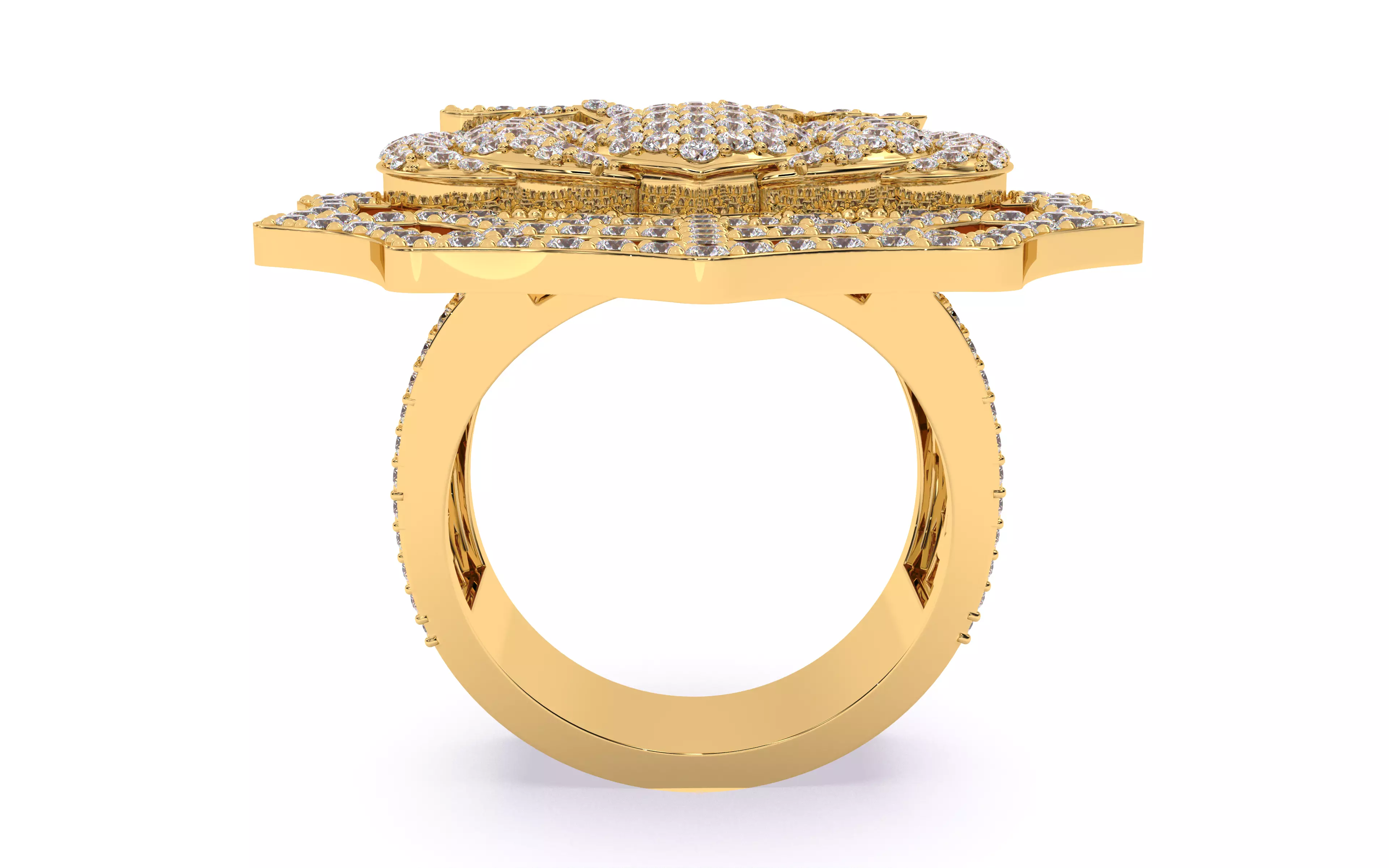 Halloween Pumpkin on Spider Web Ring 3D print model_22