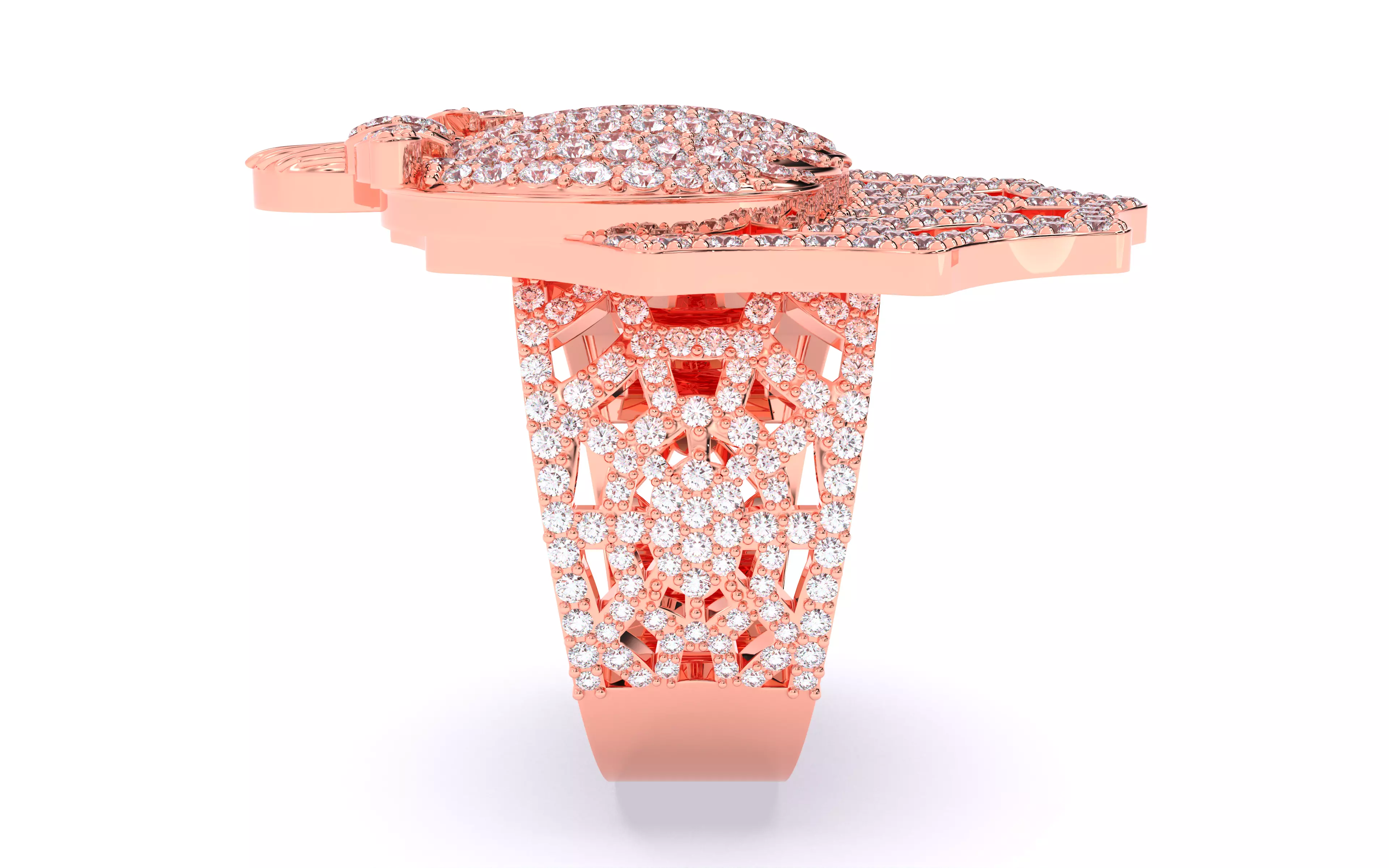 Halloween Pumpkin on Spider Web Ring 3D print model_17