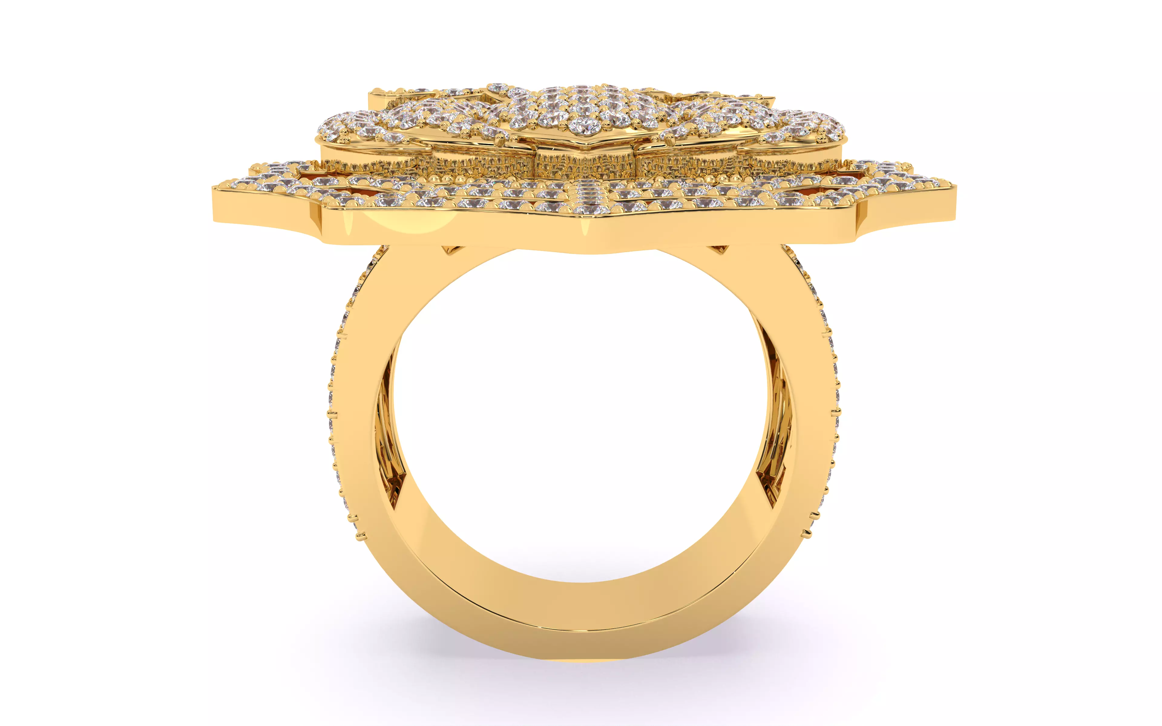 Halloween Pumpkin on Spider Web Ring 3D print model_23