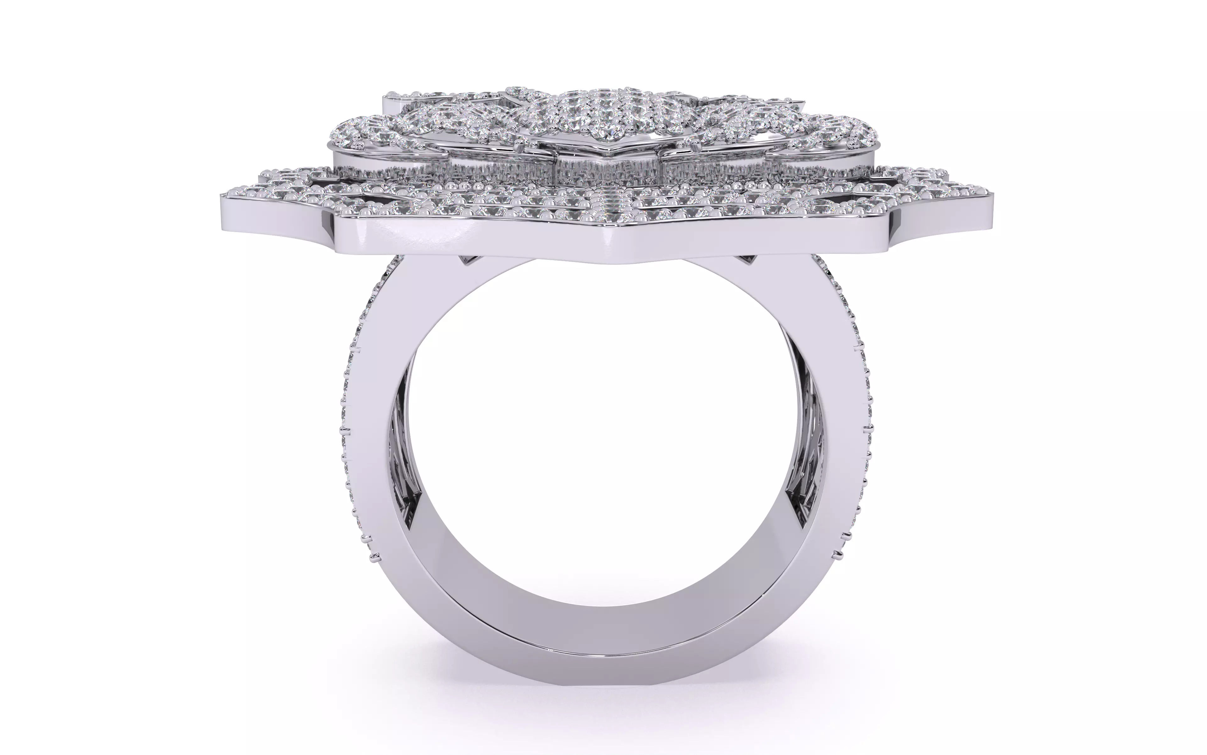 Halloween Pumpkin on Spider Web Ring 3D print model_20