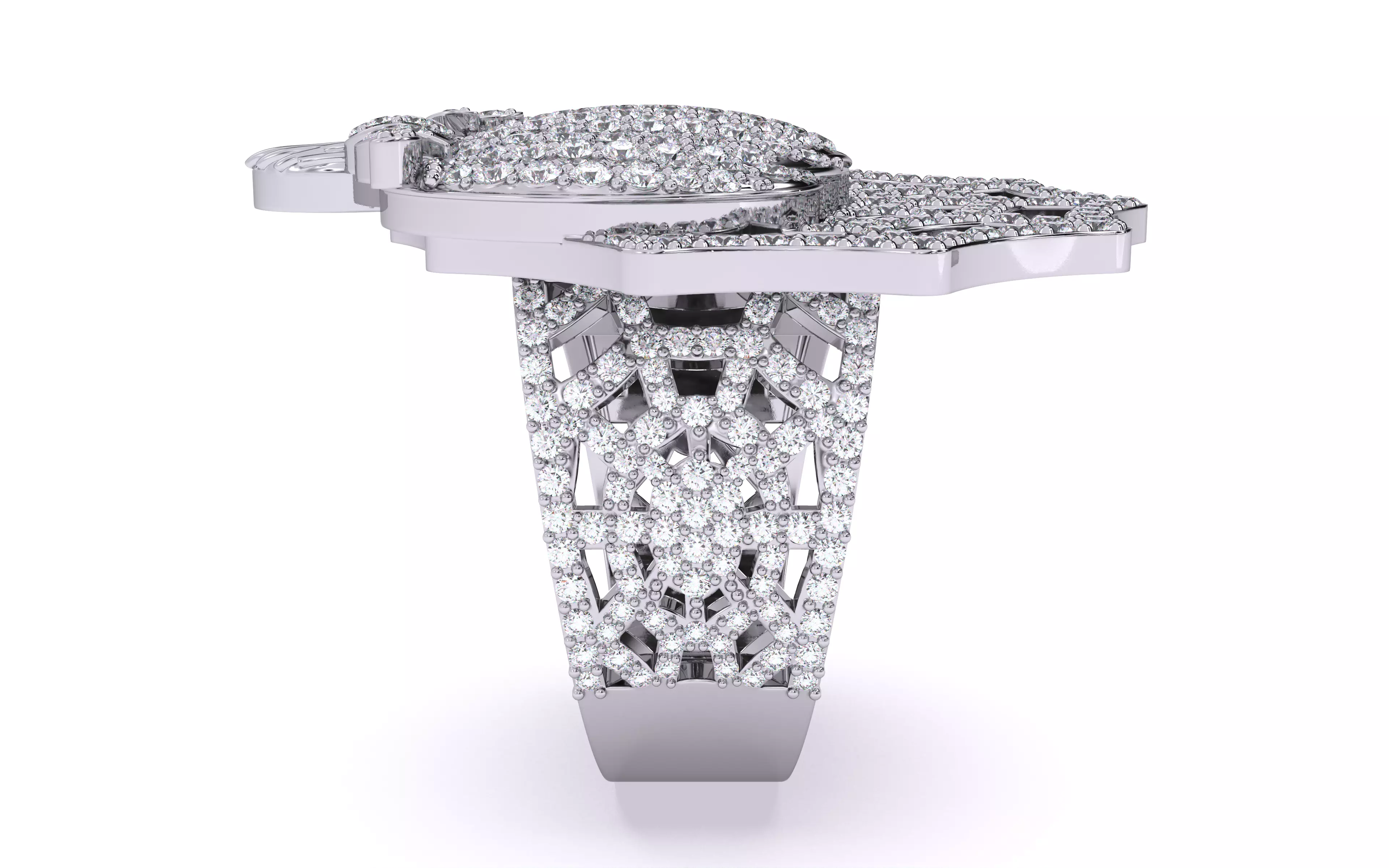 Halloween Pumpkin on Spider Web Ring 3D print model_15