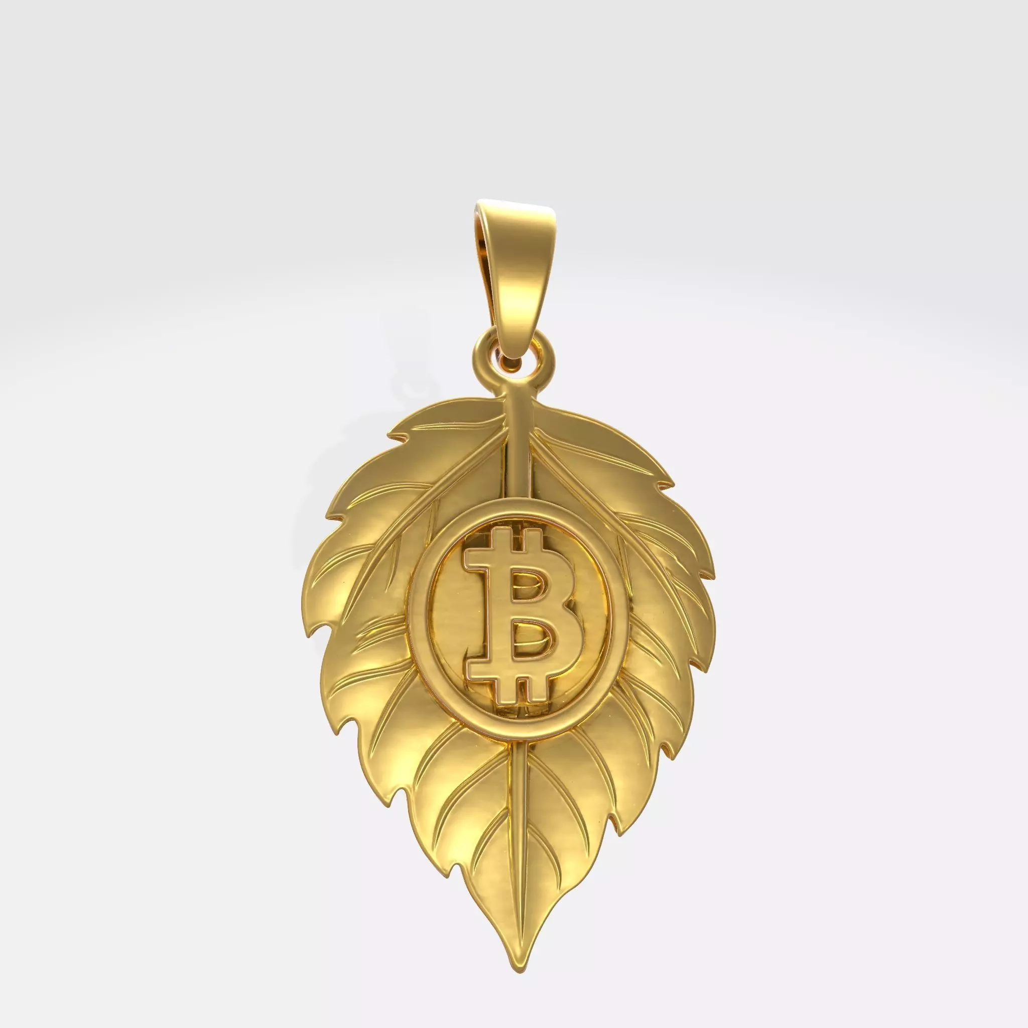 BTC Bitcoin Crypto Pendant 13 3D print model_0