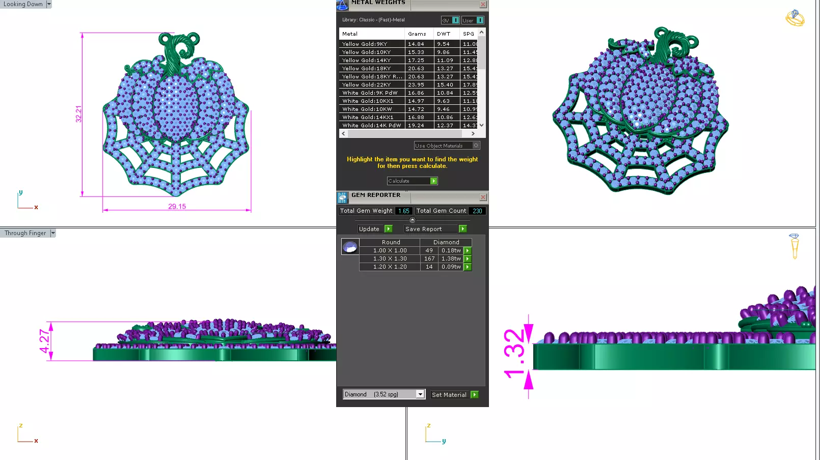 Halloween Pumpkin on Spider Web Pendant 3D print model_24