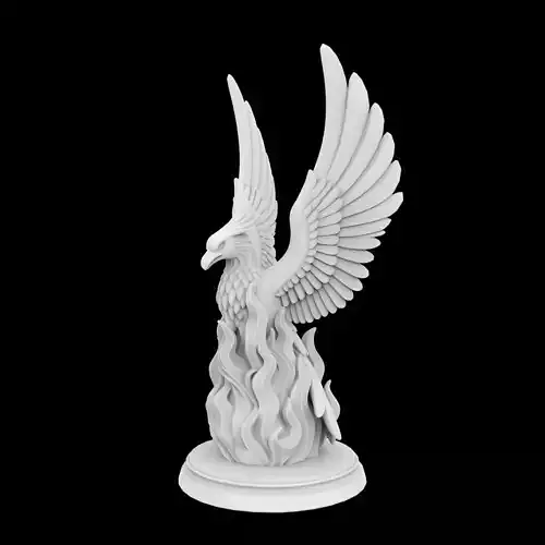Mythical Phoenix Rising Sculpture 3D Print Model
