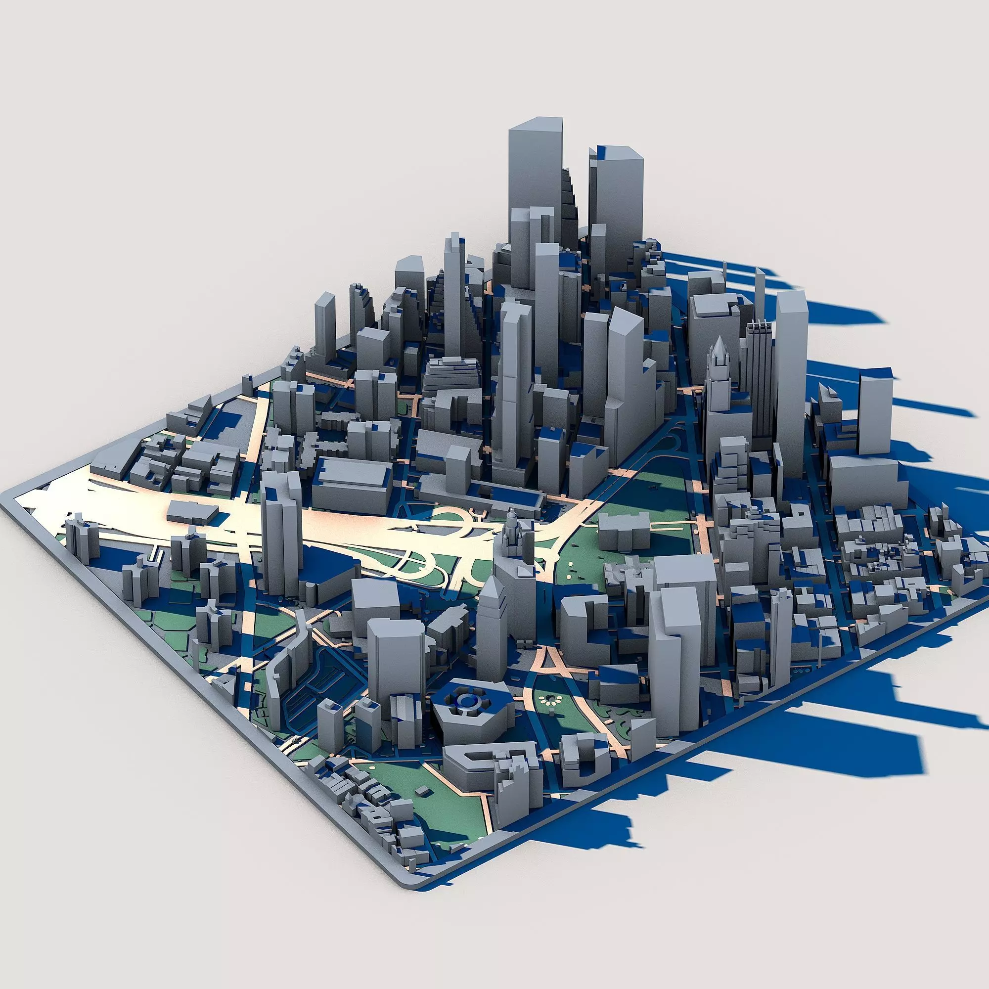 Manhattan Skyline New York City NYC Architecture Collection 3D model_3