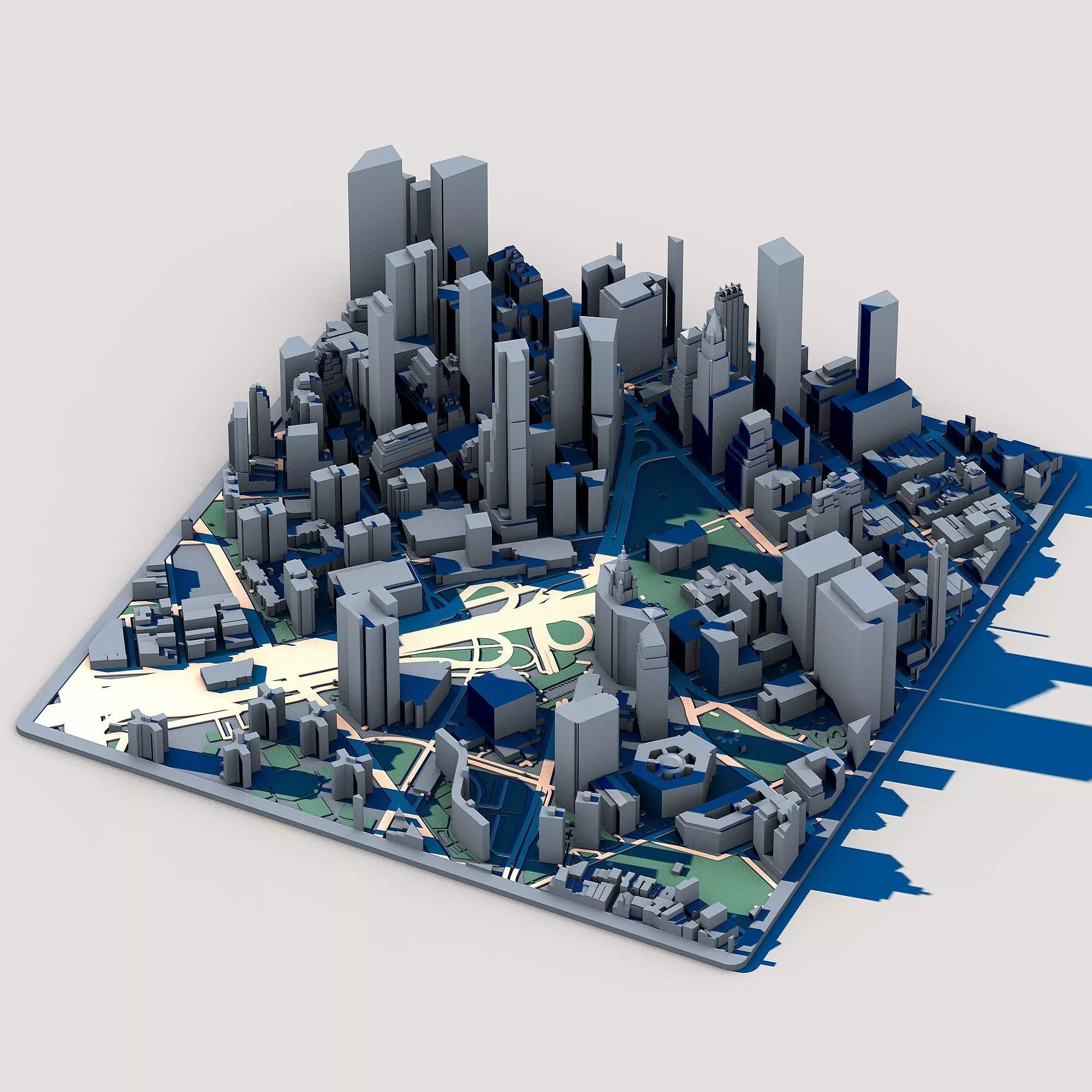 Manhattan Skyline New York City NYC Architecture Collection 3D model_2