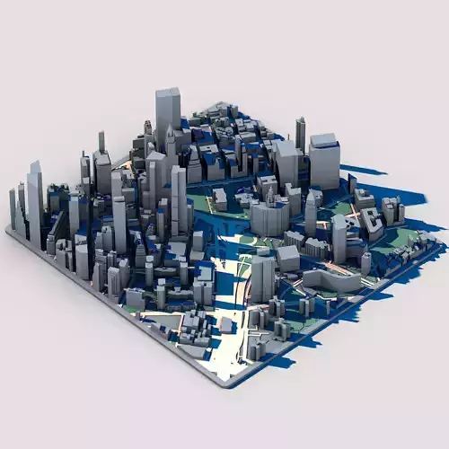 Manhattan Skyline New York City NYC Architecture Collection 3D model Manhattan Skyline New York City NYC Architecture Collection 3D model