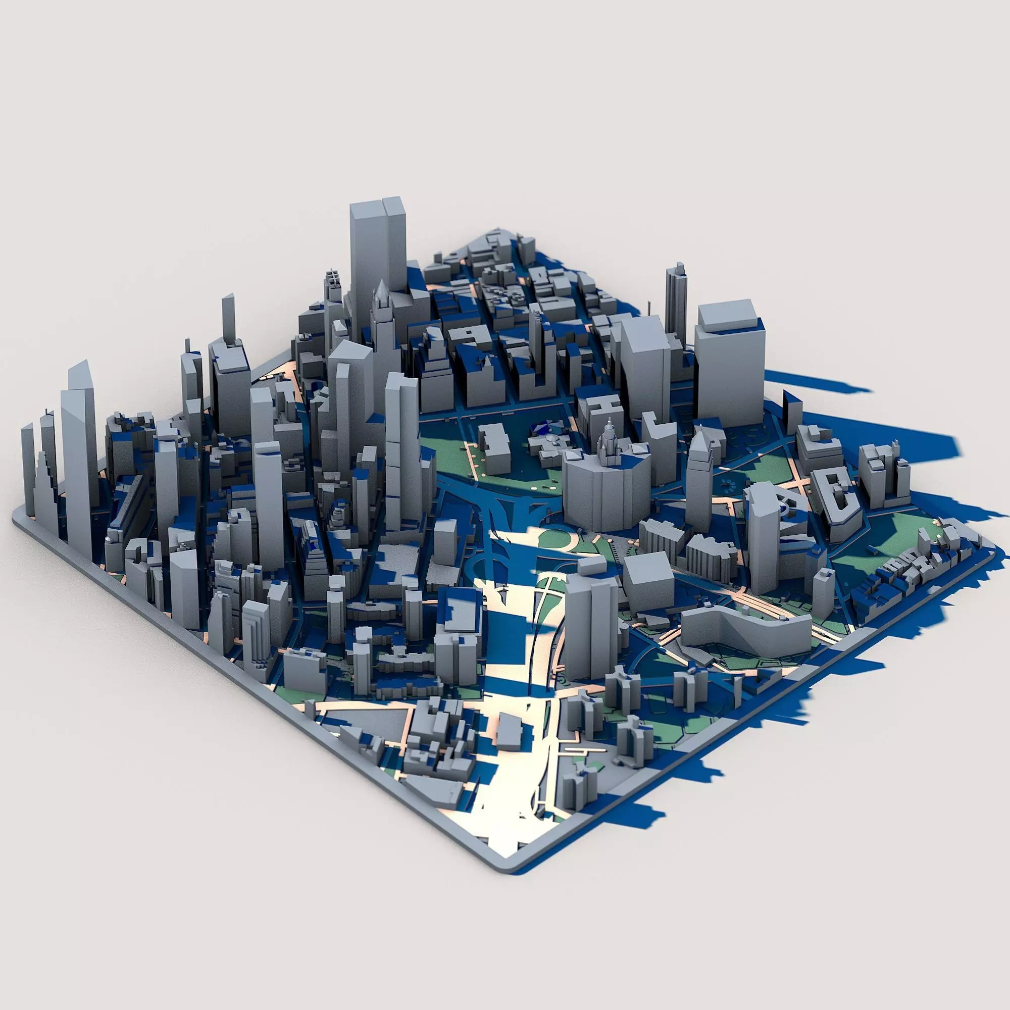Manhattan Skyline New York City NYC Architecture Collection 3D model_0