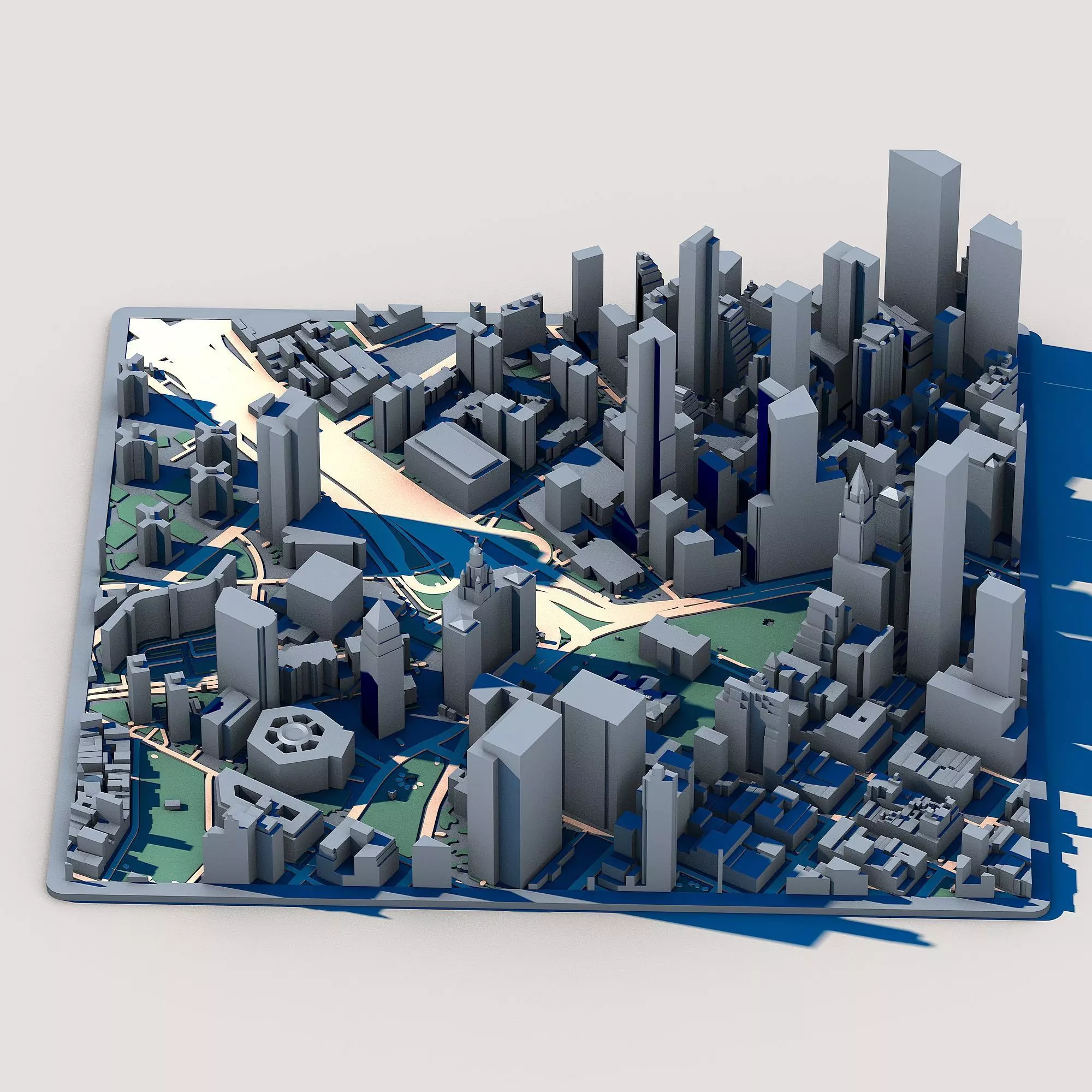 Manhattan Skyline New York City NYC Architecture Collection 3D model_4