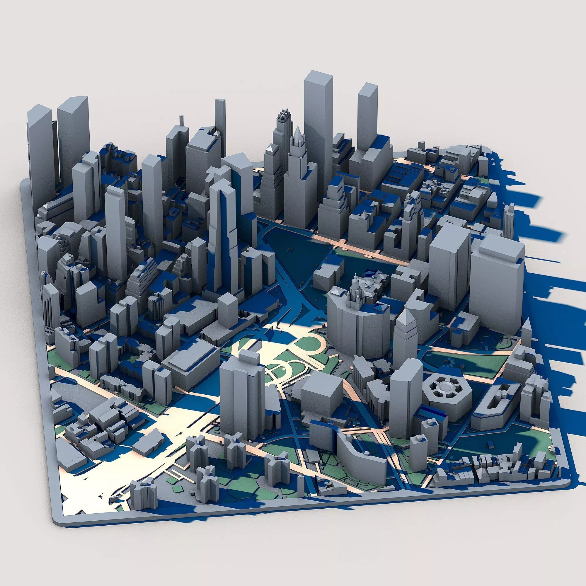 Manhattan Skyline New York City NYC Architecture Collection 3D model_1