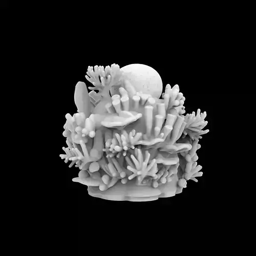 Organic Coral Reef Sculpture 3D Print Model
