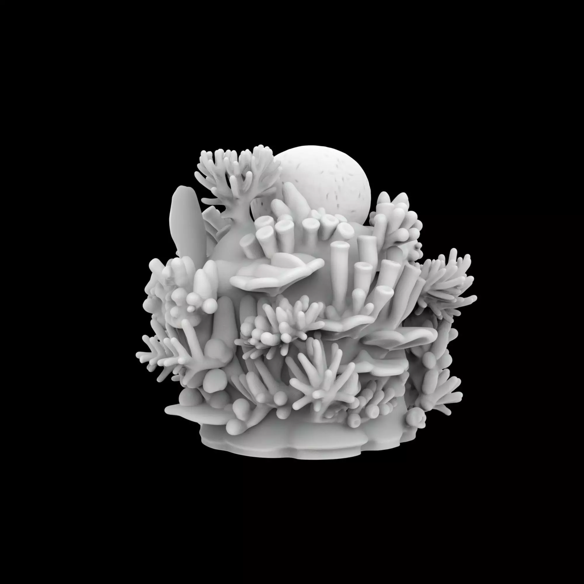 Organic Coral Reef Sculpture 3D Print Model 3D print model
